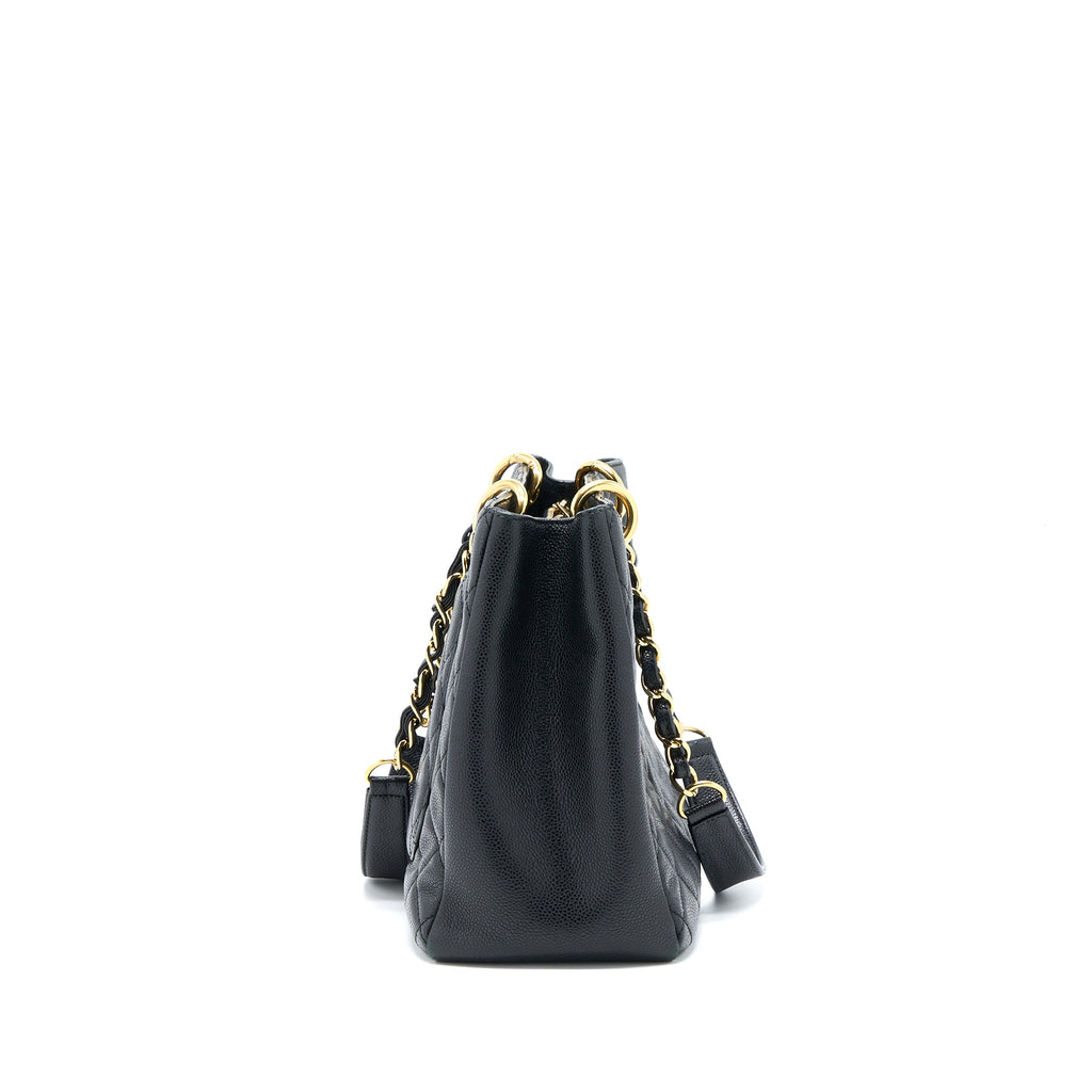 CHANEL GRAND SHOPPING TOTE BAG CAVIAR BLACK GHW