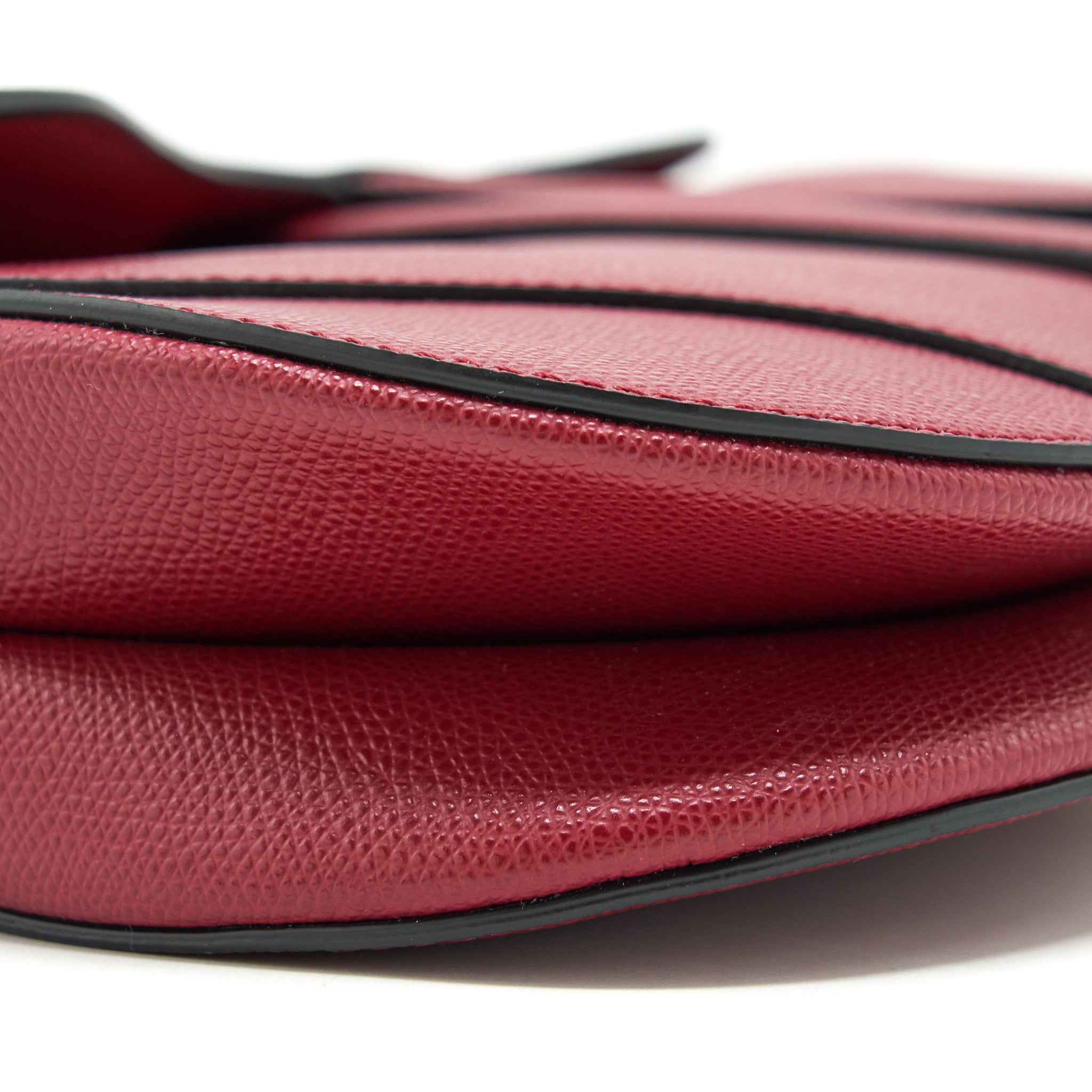 DIOR MEDIUM SADDLE BAG GRAINED CALFSKIN RED GHW