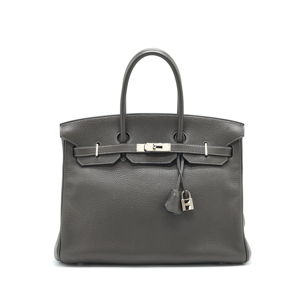 HERMES BIRKIN 35  DARK GREY SHW