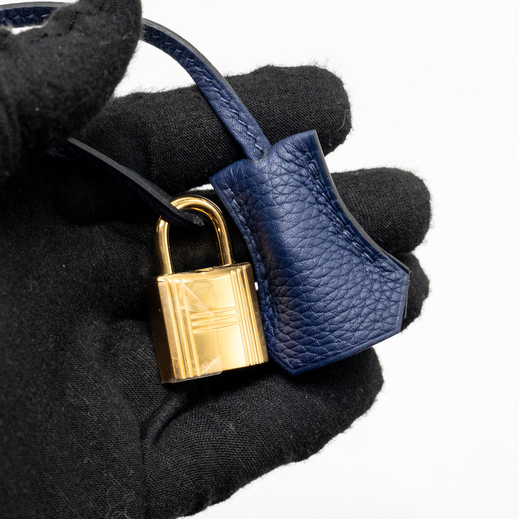HERMES KELLY 25 TOGO BLEU SAPHIR GHW