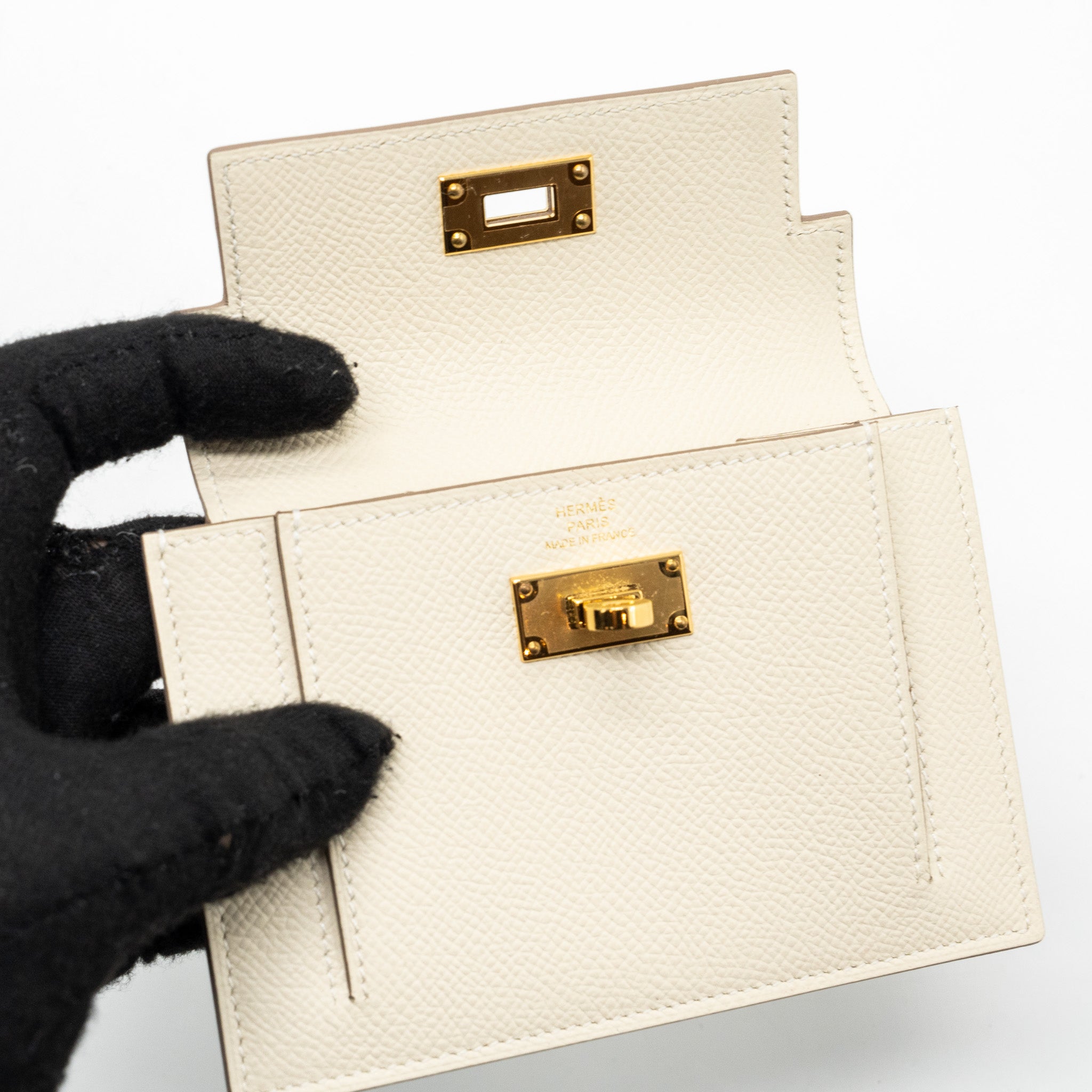 HERMES KELLY POCKET COMPACT WALLET EPSOM CRAIE GHW