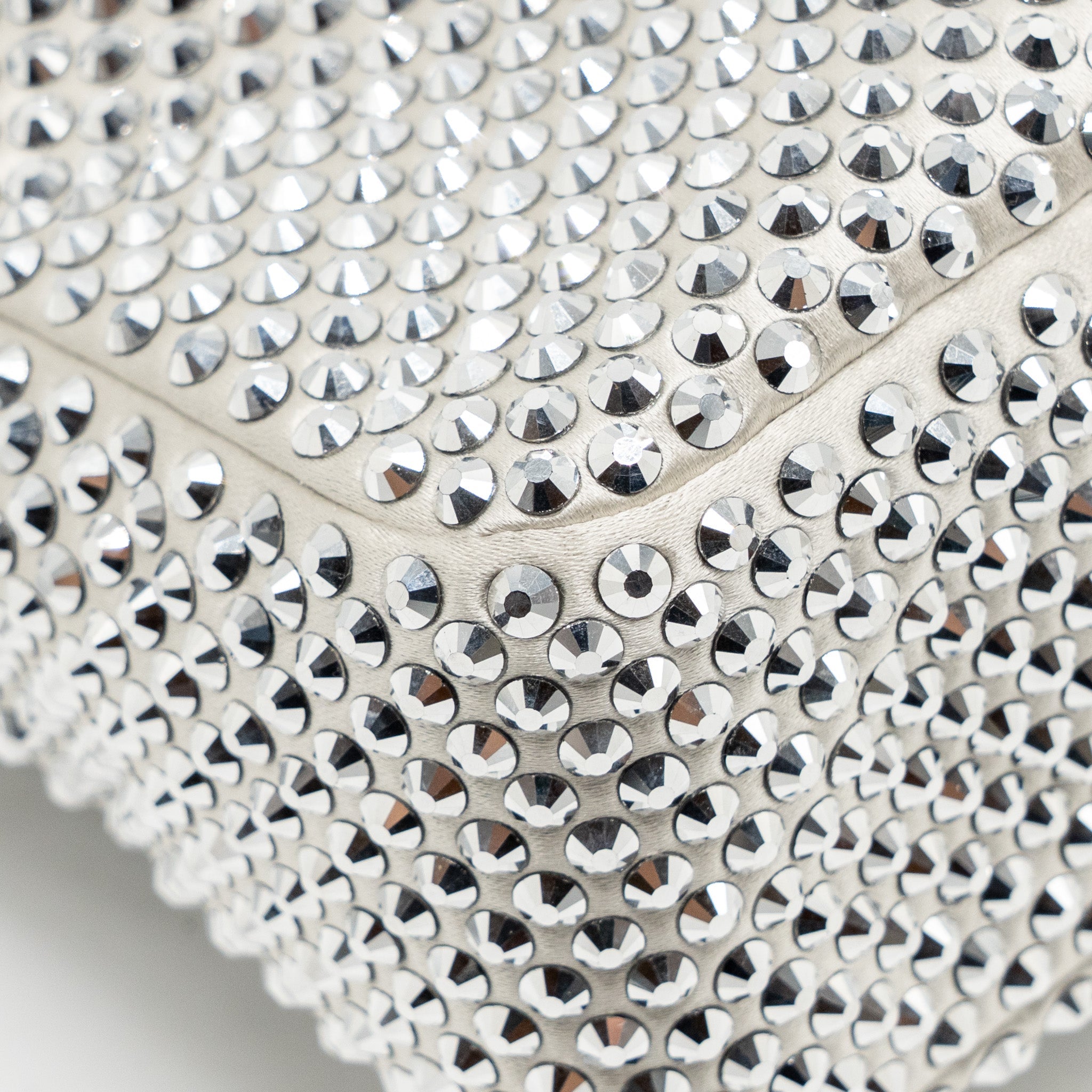 PRADA RE-EDITION SATIN CRYSTAL MINI BAG SILVER SHW