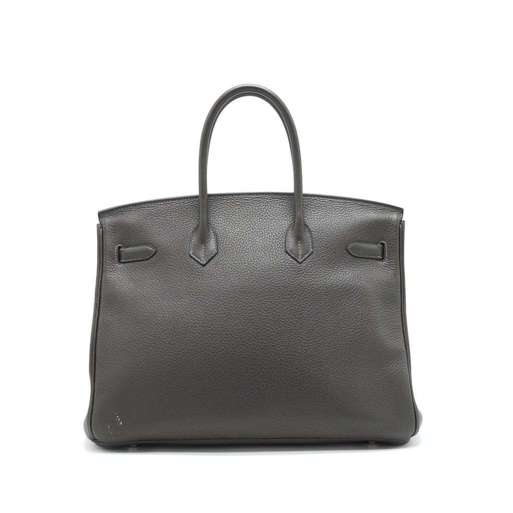 HERMES BIRKIN 35  DARK GREY SHW