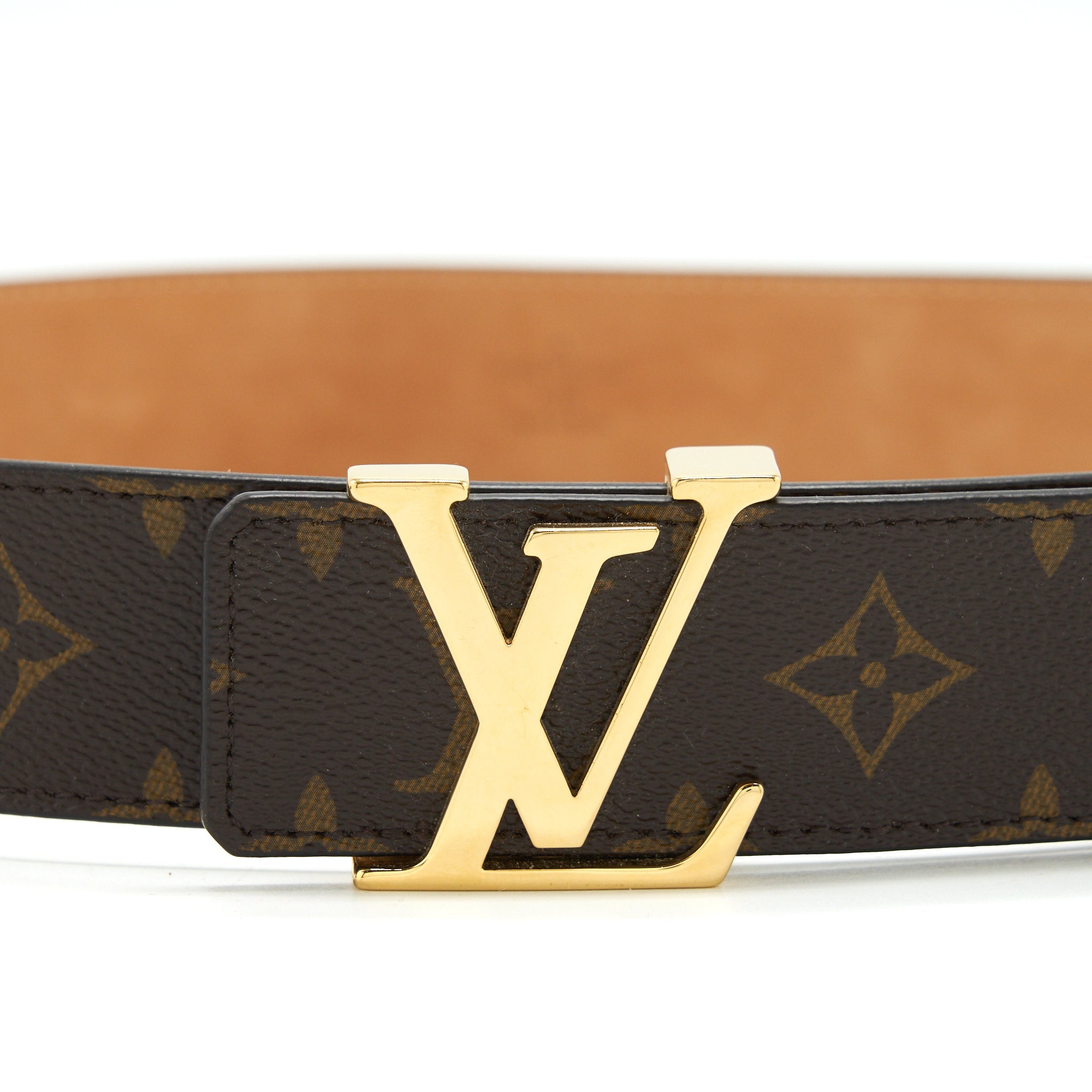 LOUIS VUITTON SIZE 95 BELT MONOGRAM GHW