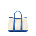 HERMES GARDEN PARTY 30 TWILL H CANVAS/NEGONDA ECRU-DESERT/BLUE FRANCE SHW