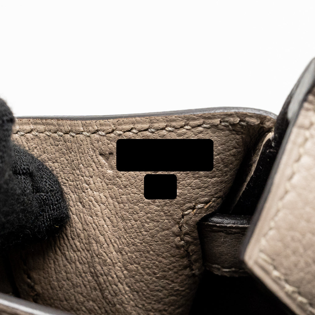 HERMES BIRKIN 25 TAURILLON NOVILLO M8 GRIS ASPHALTE SHW