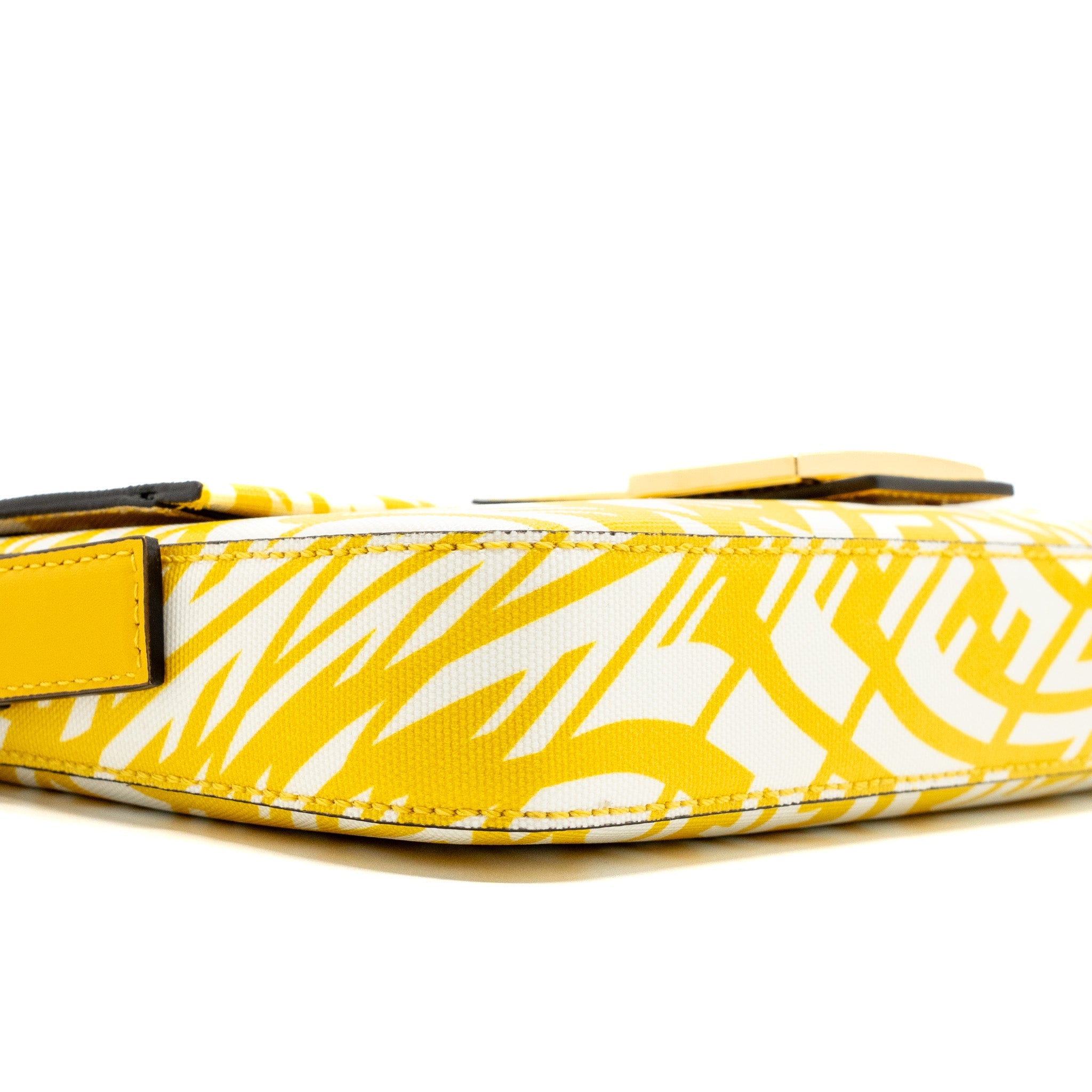 FENDI BAGUETTE 1997 CANVAS VETRIFICATO/FF VERTIGO PRINT GHW