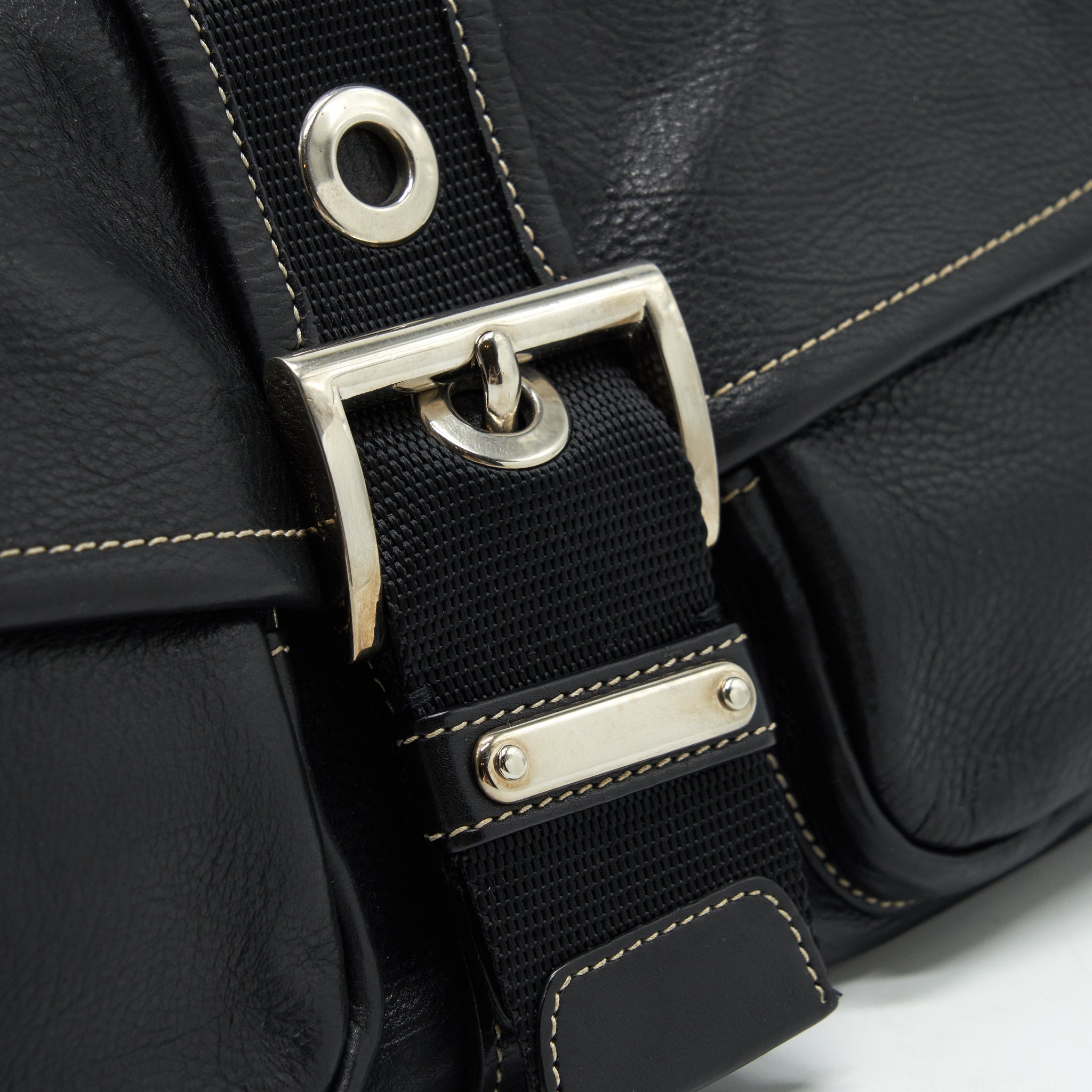 PRADA LONG SHOULDER BAG IN BLACK SHW