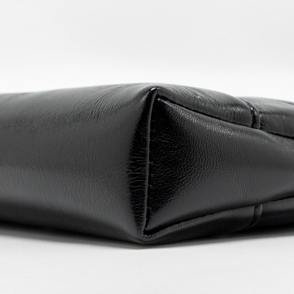 CHANEL MINI 31 CLUTCH WITH CHAIN SHINY LAMBSKIN BLACK LGHW (MICROCHIP)