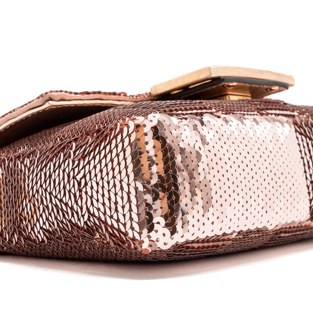 FENDI MINI BAGUETTE PAULETTE ROSE GOLD RGHW