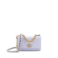 CHANEL 19 WALLET ON CHAIN LAMBSKIN LIGHT PURPLE GHW (MICROCHIP)