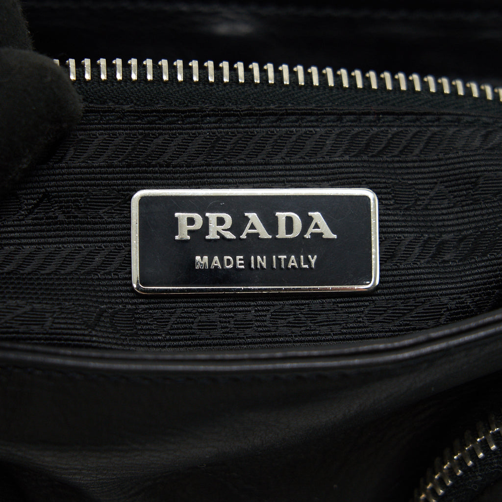 PRADA LONG SHOULDER BAG IN BLACK SHW
