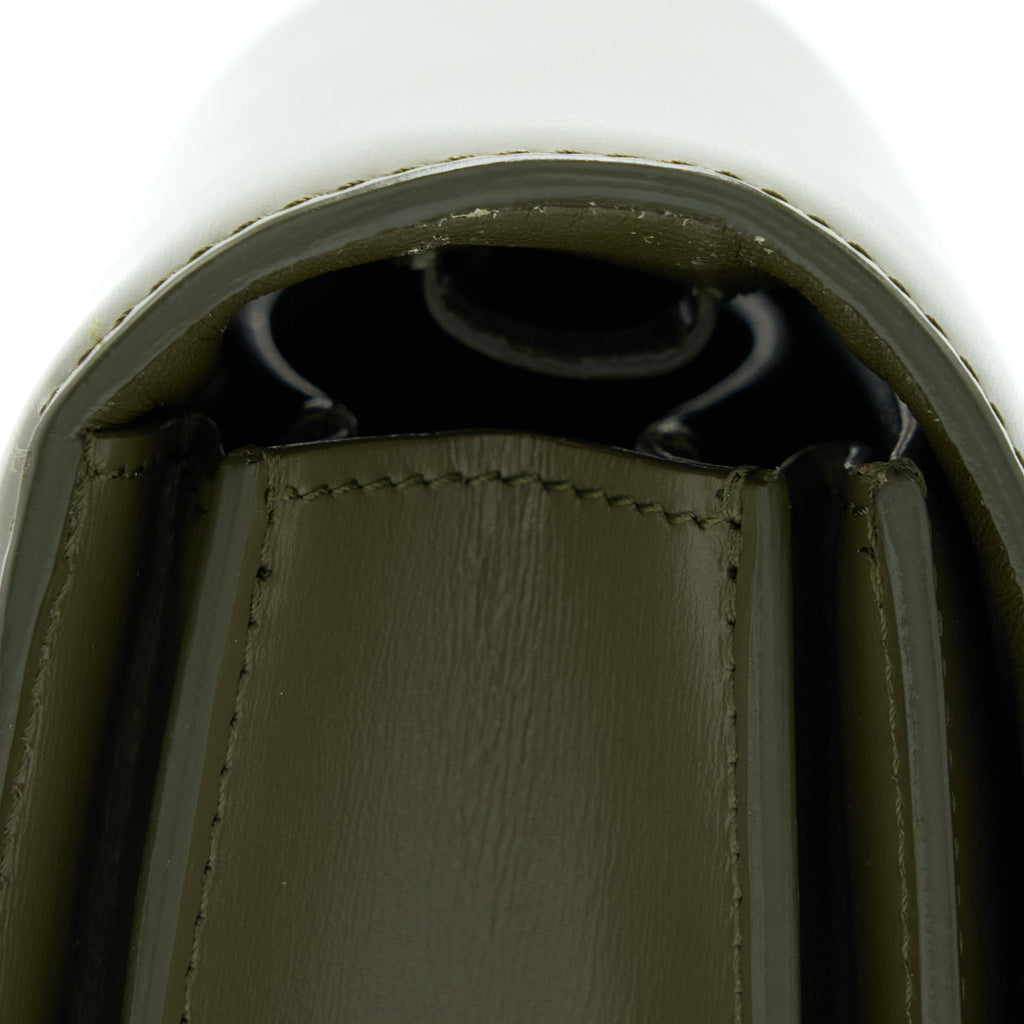 CELINE SMALL CLASSIC BAG BOX CALFSKIN ARMY GREEN GHW