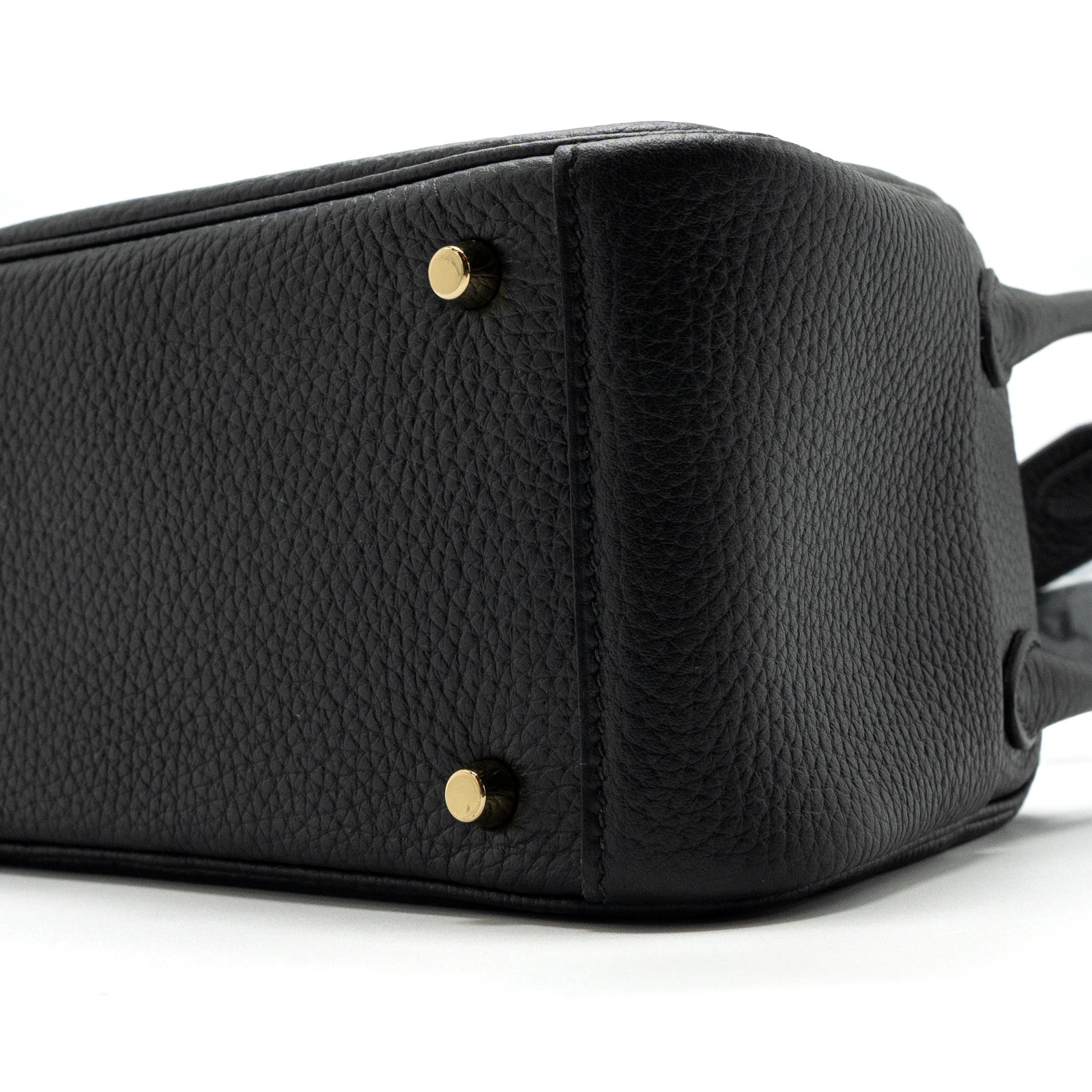 HERMES MINI LINDY CELEMENCE BLACK GHW