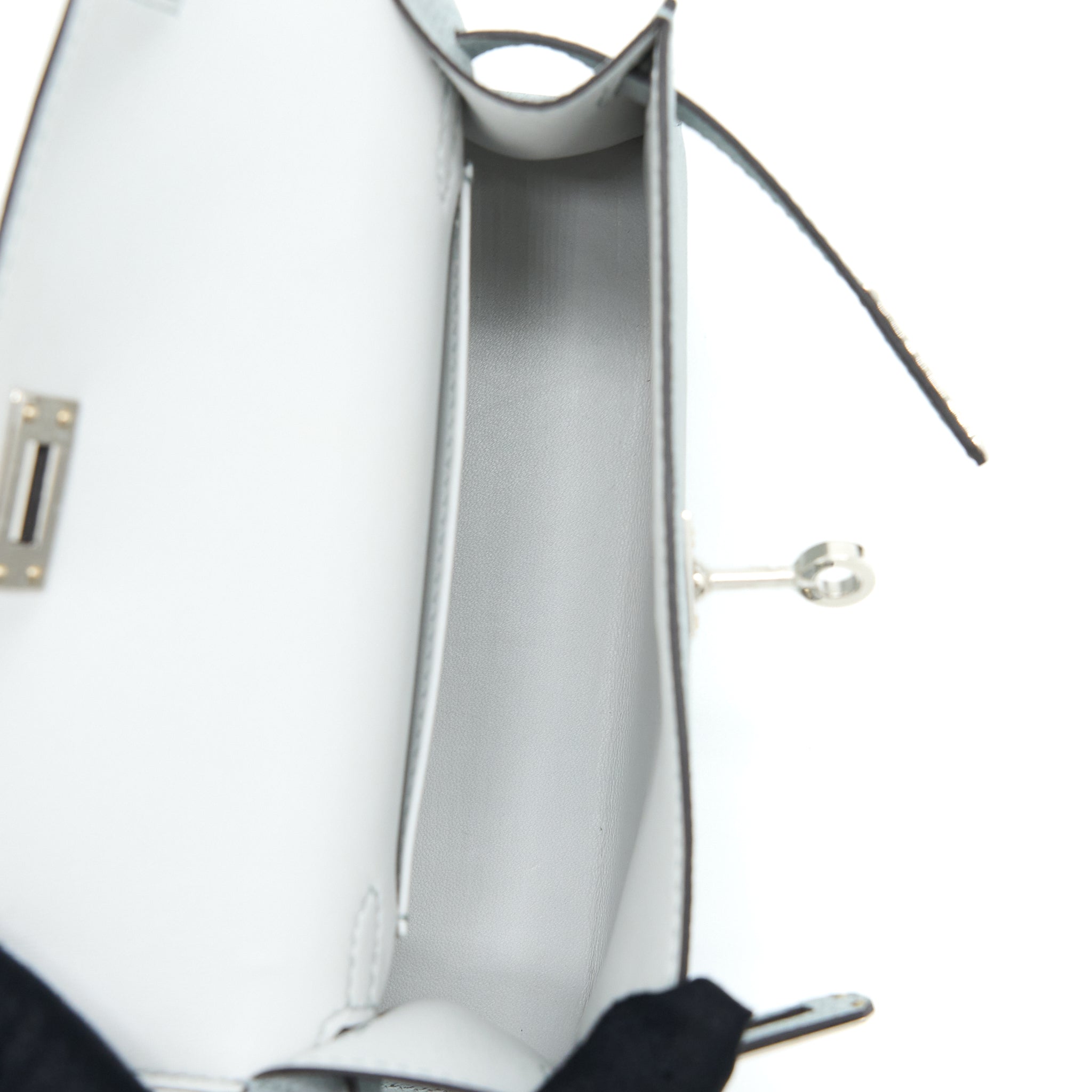 HERMES MINI KELLY II 20CM EPSOM 8U BLUE GLACIER SHW