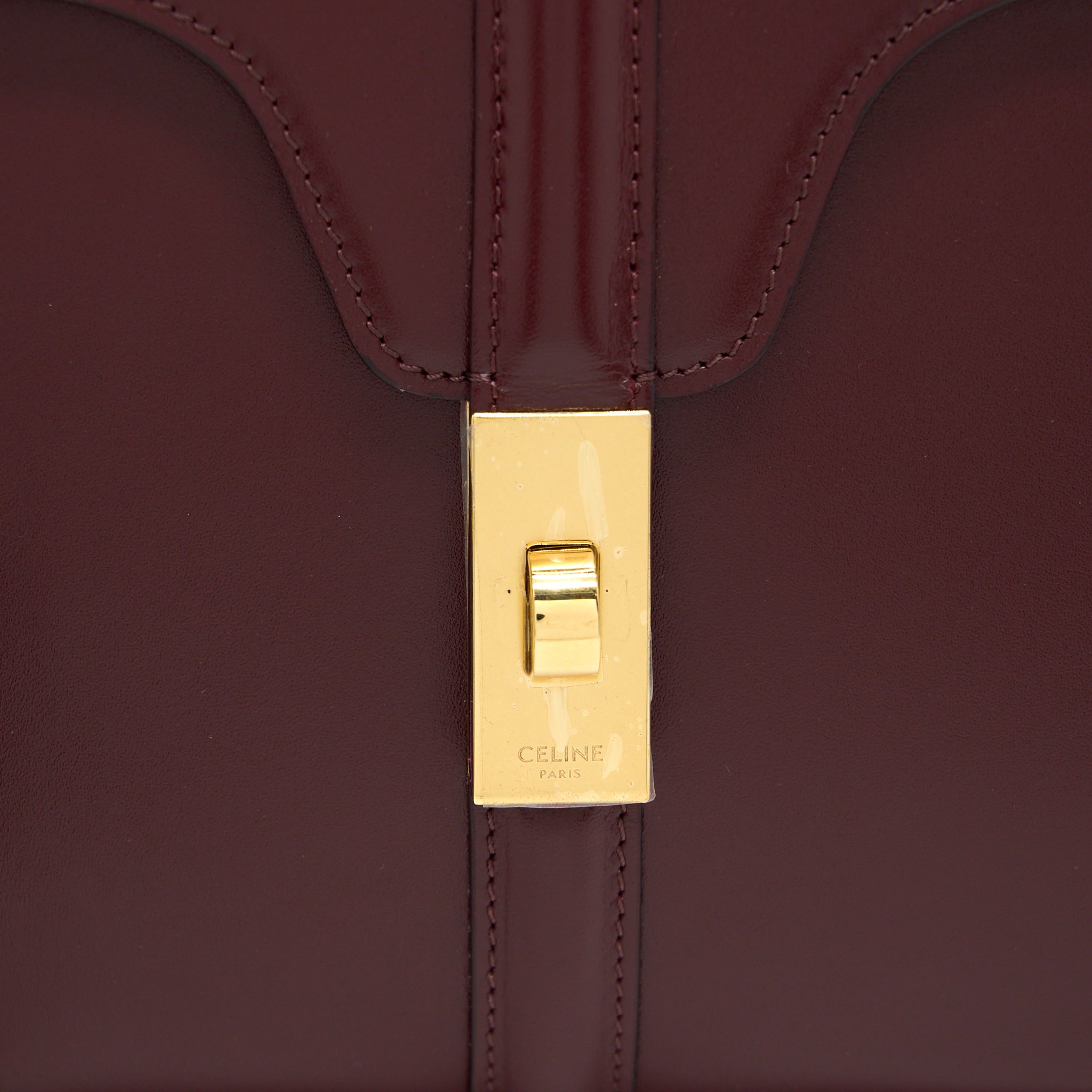 CELINE SMALL 16 BAG LIGHT BURGUNDY CALFSKIN GHW