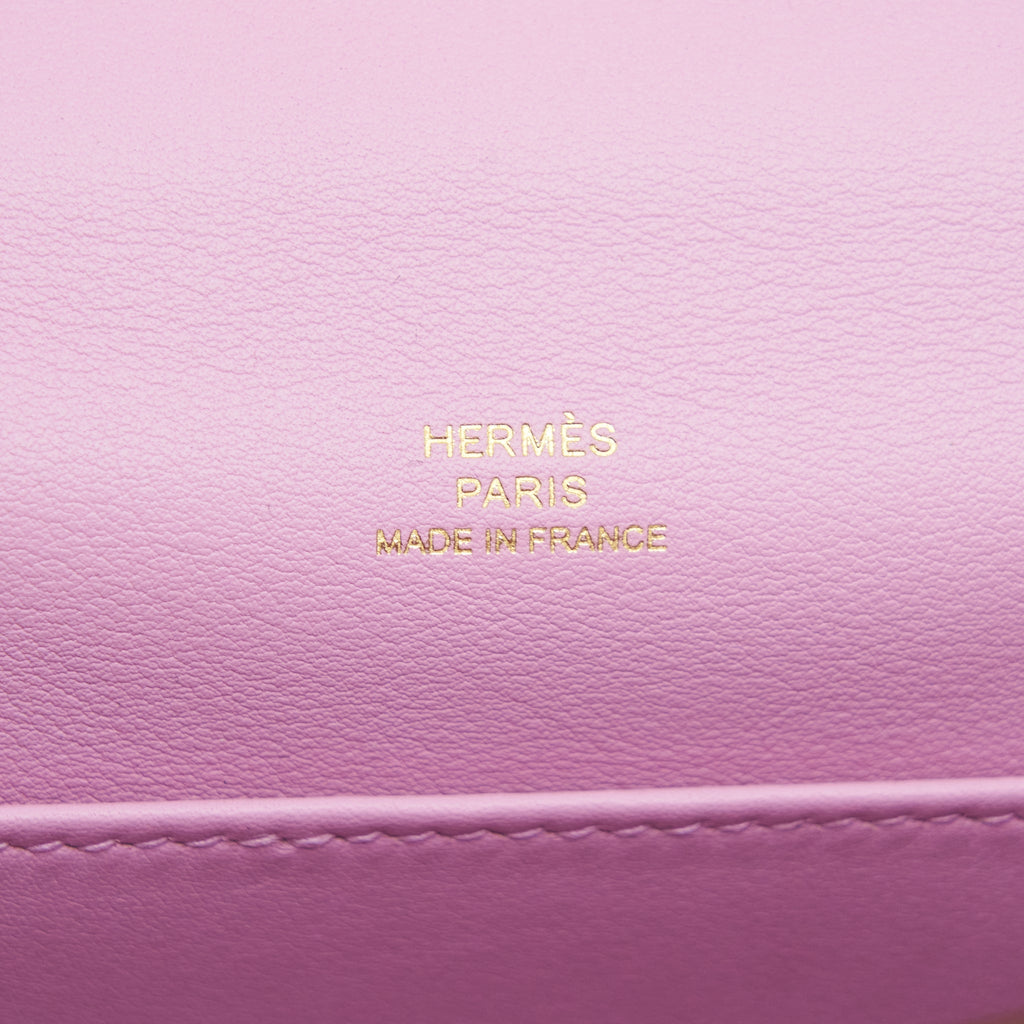HERMES KELLY POCHETTE SWIFT X9 MAUVE SYLVESTRE RGHW