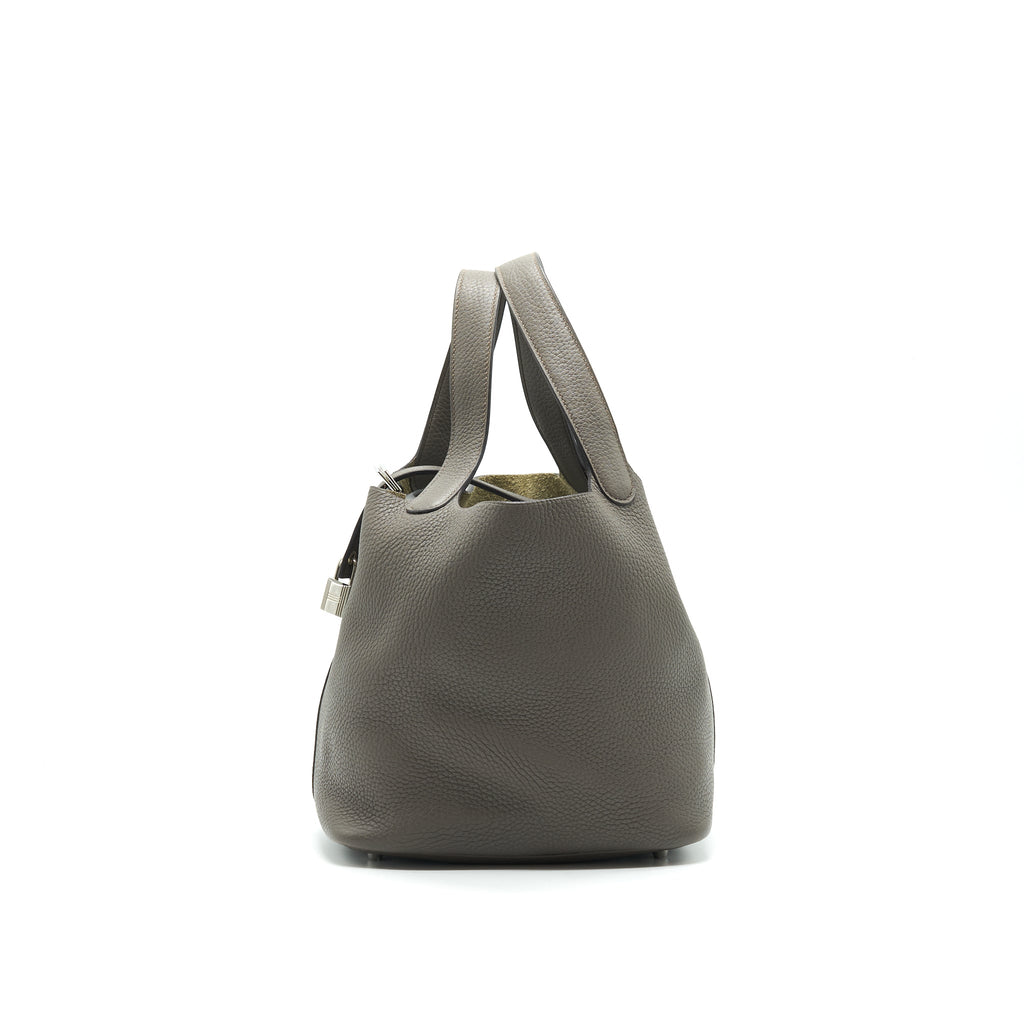 HERMES PICOTIN LOCK 22 GRIS ETAIN SHW