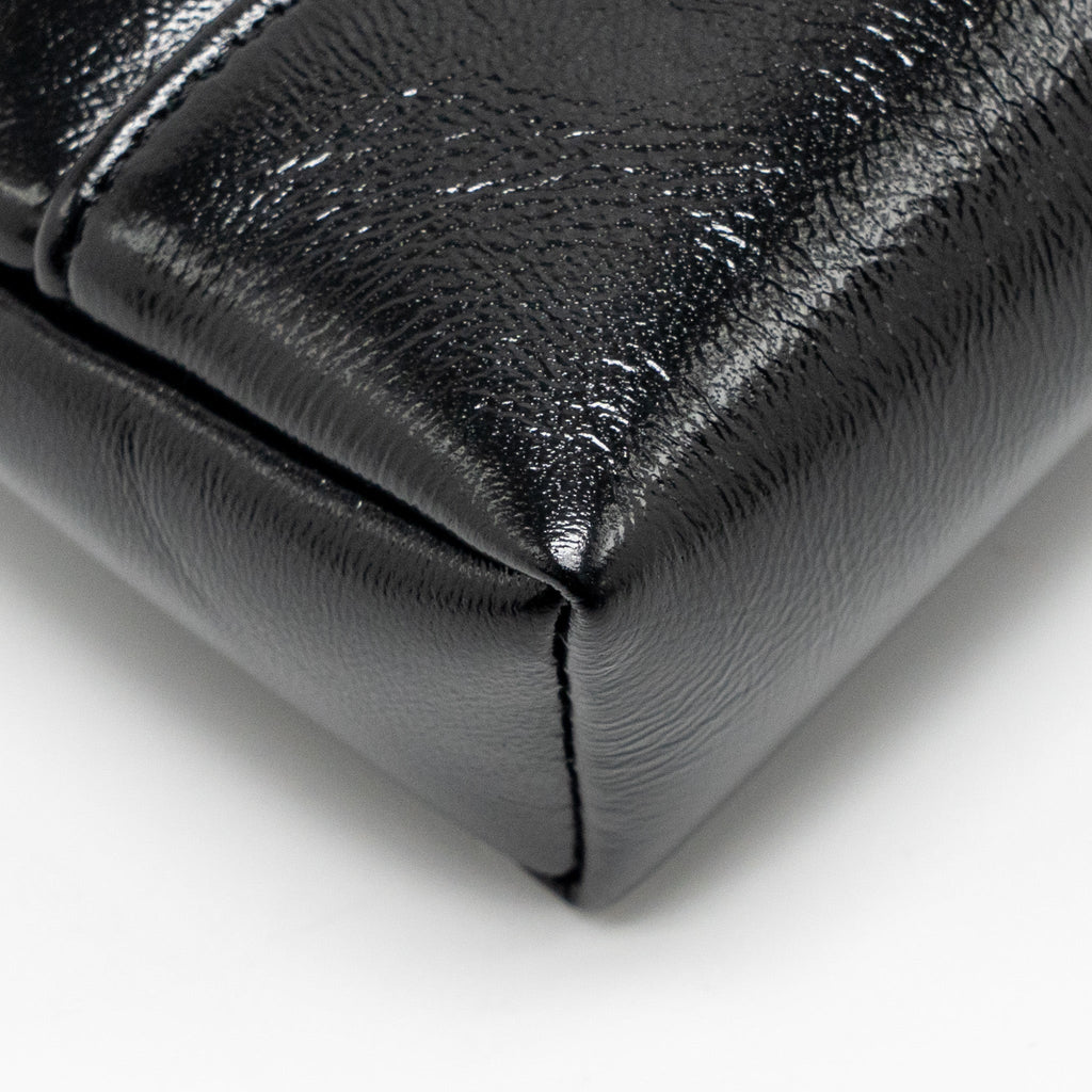 CHANEL MINI 31 CLUTCH WITH CHAIN SHINY LAMBSKIN BLACK LGHW (MICROCHIP)