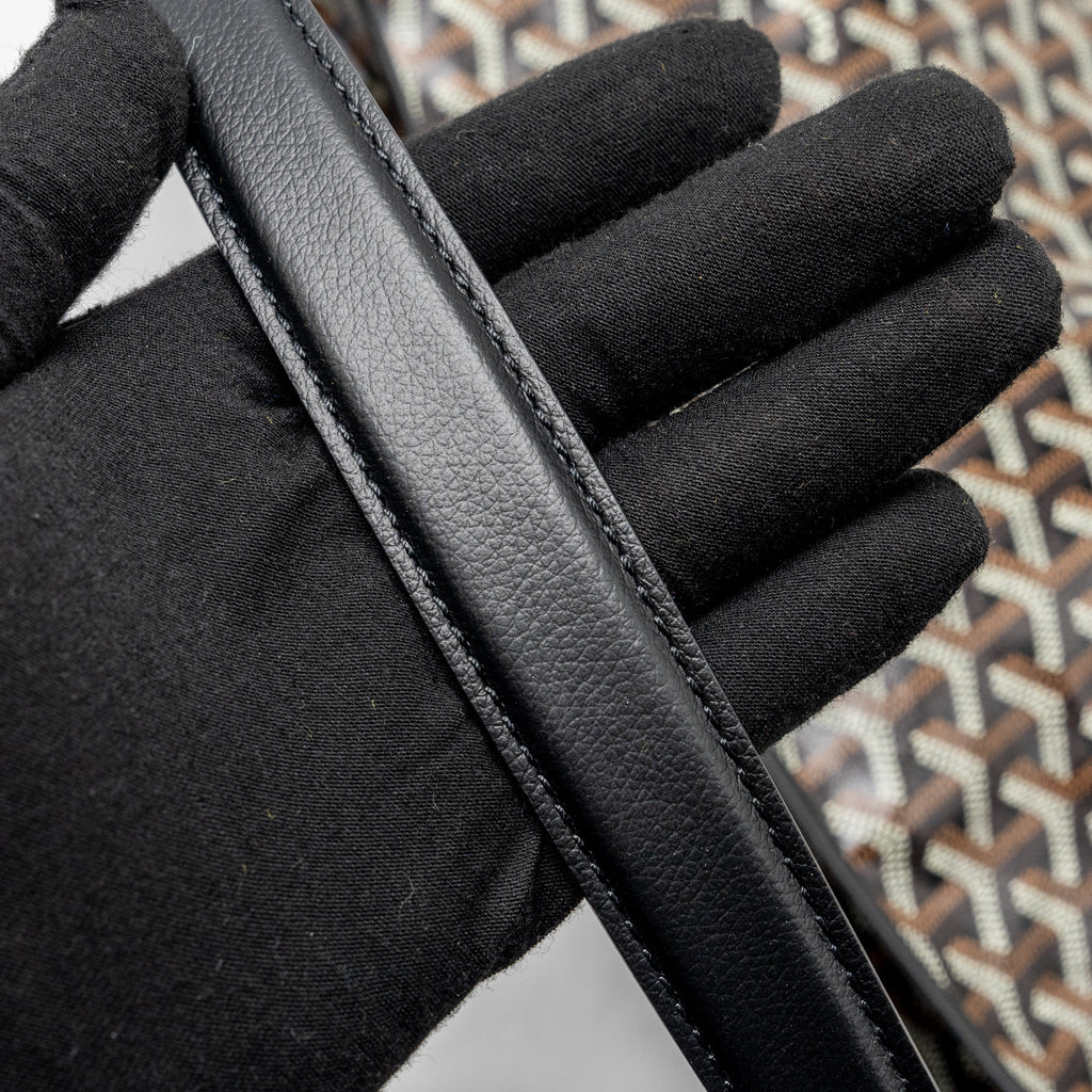GOYARD BOHEME HOBO BAG GOYARDLINE CANVAS / CALFSKIN BLACK SHW