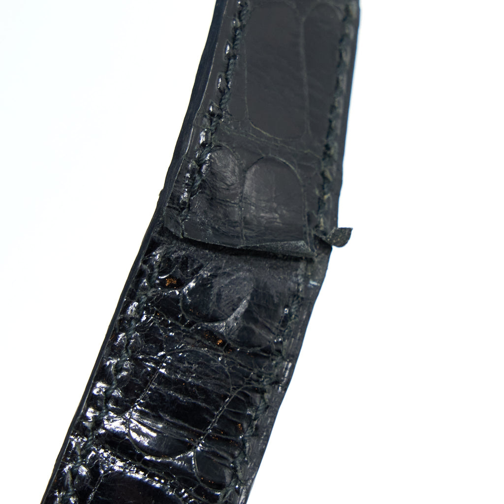 HERMES CONSTANCE 24 SHINY ALLIGATOR LEATHER BLACK GHW