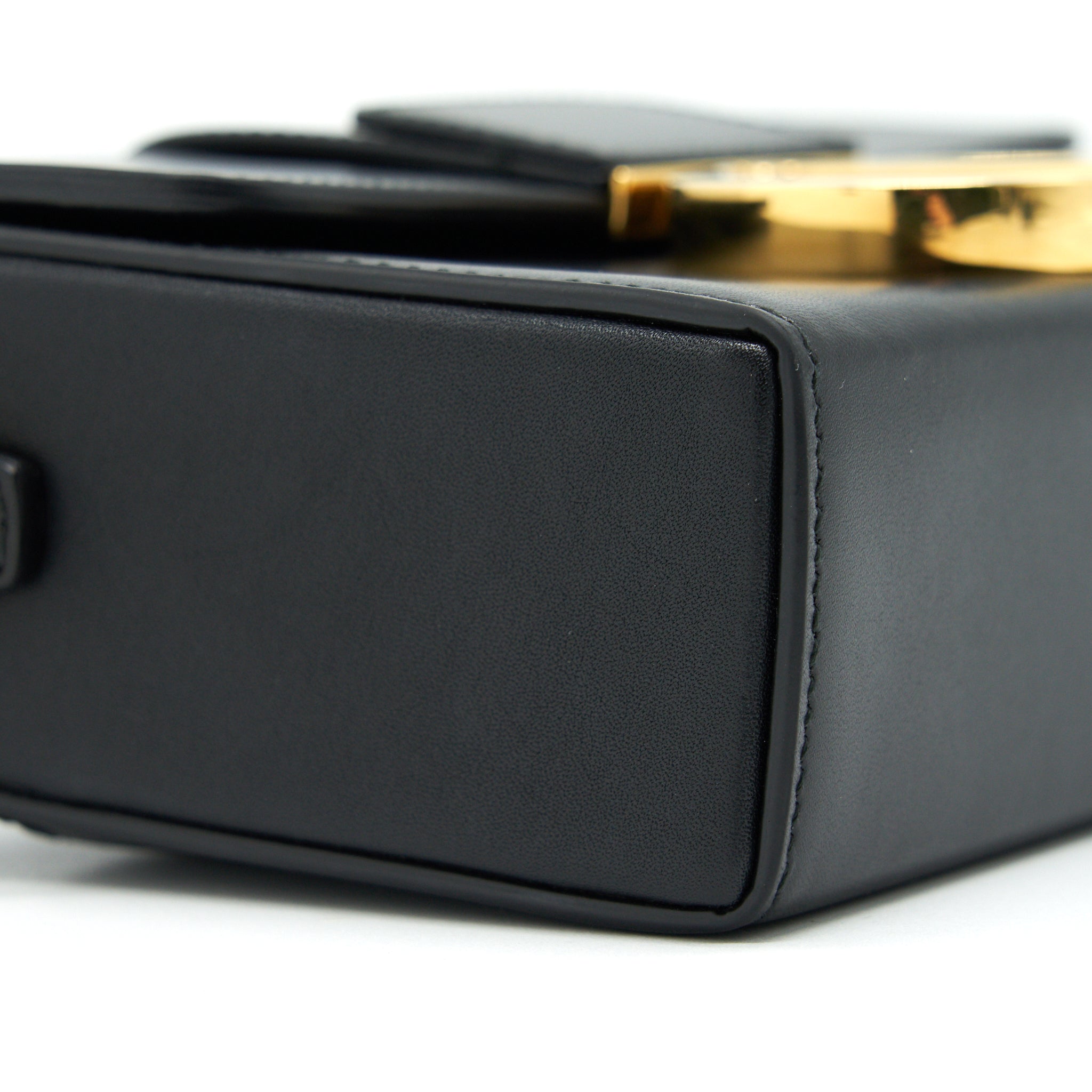 CHRISTIAN DIOR 30 MONTAIGNE SMALL BOX BAG LEATHER BLACK