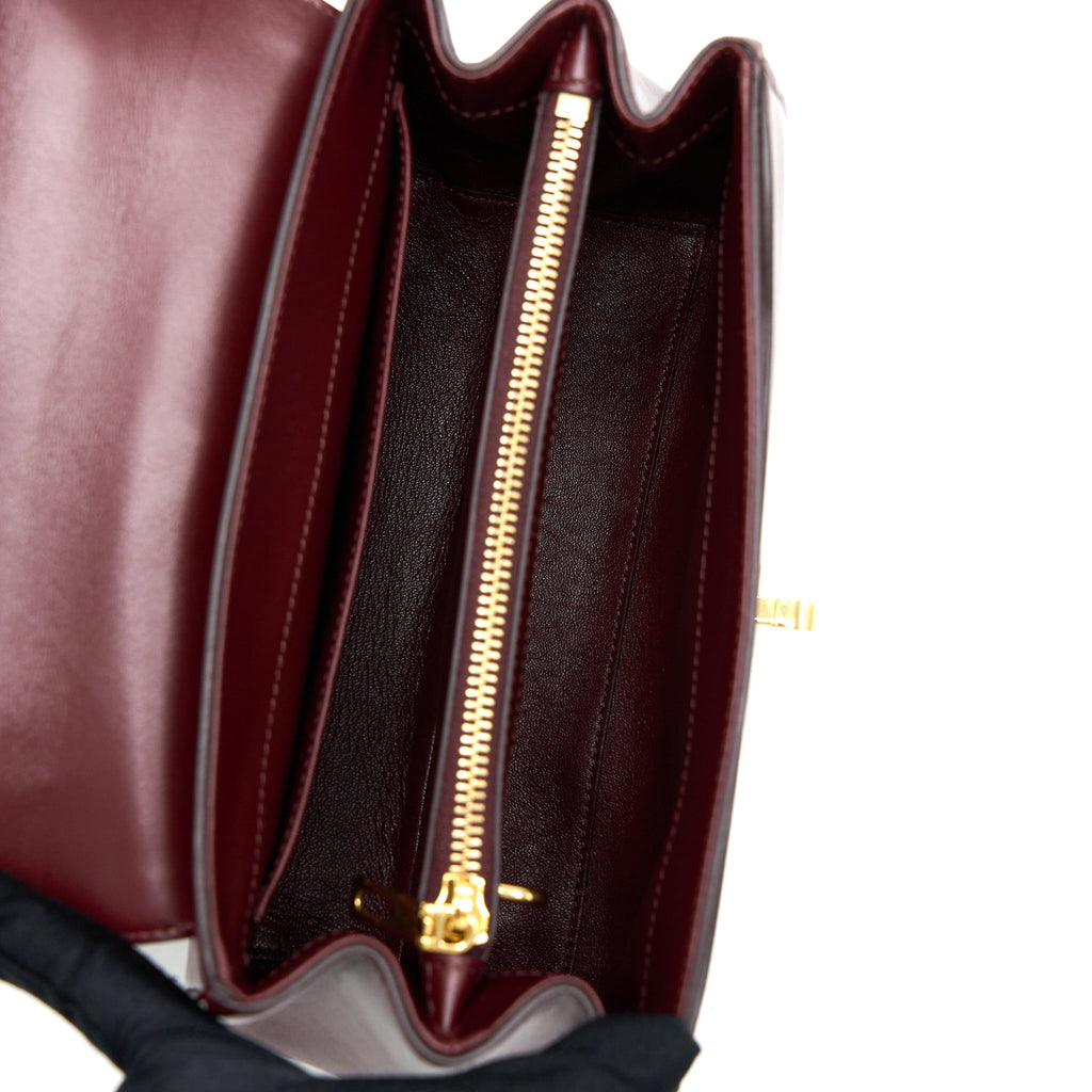 CELINE SMALL 16 BAG LIGHT BURGUNDY CALFSKIN GHW