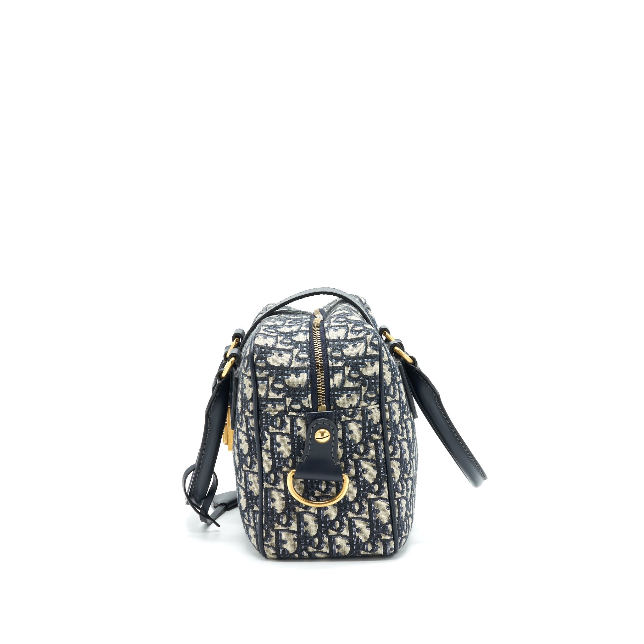 DIOR OBLIQUE COLLECTION BLUE MONOGRAM CANVAS TOTE BAG