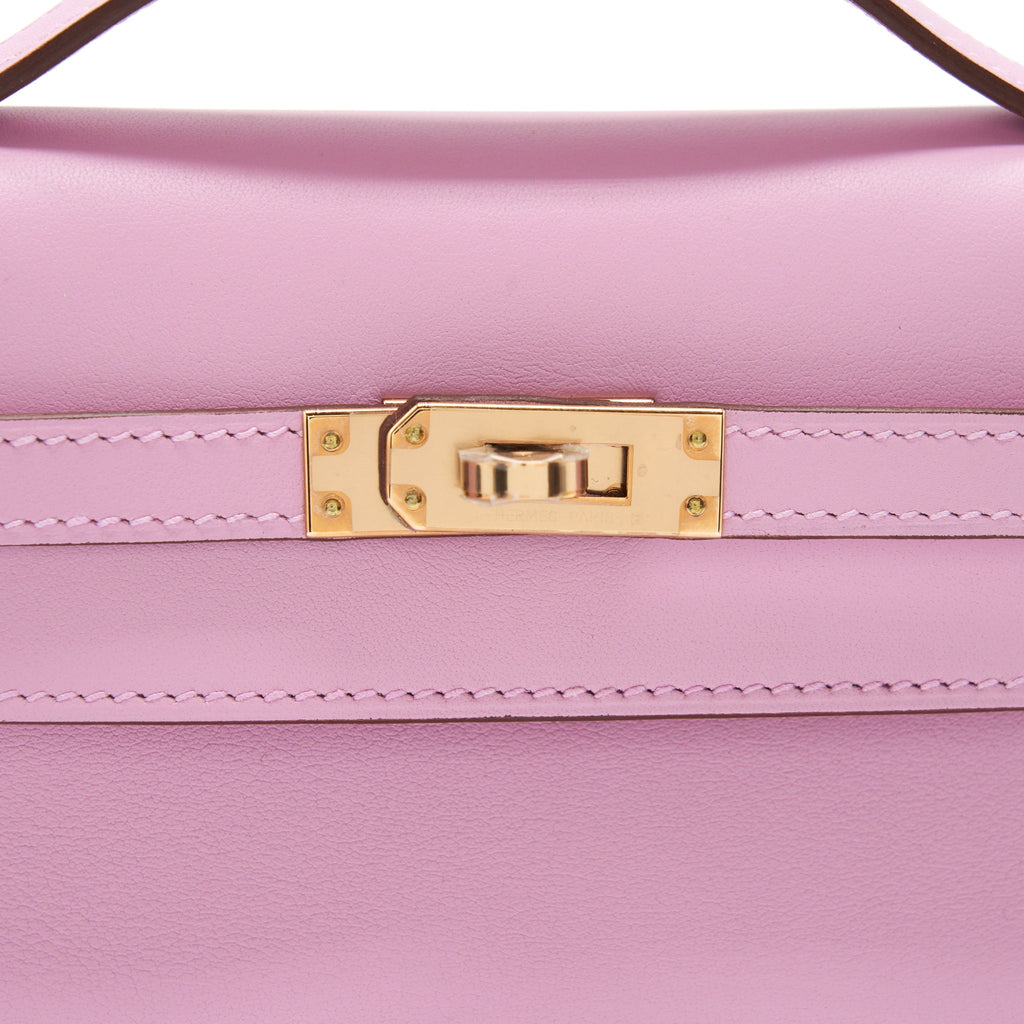 HERMES KELLY POCHETTE SWIFT X9 MAUVE SYLVESTRE RGHW