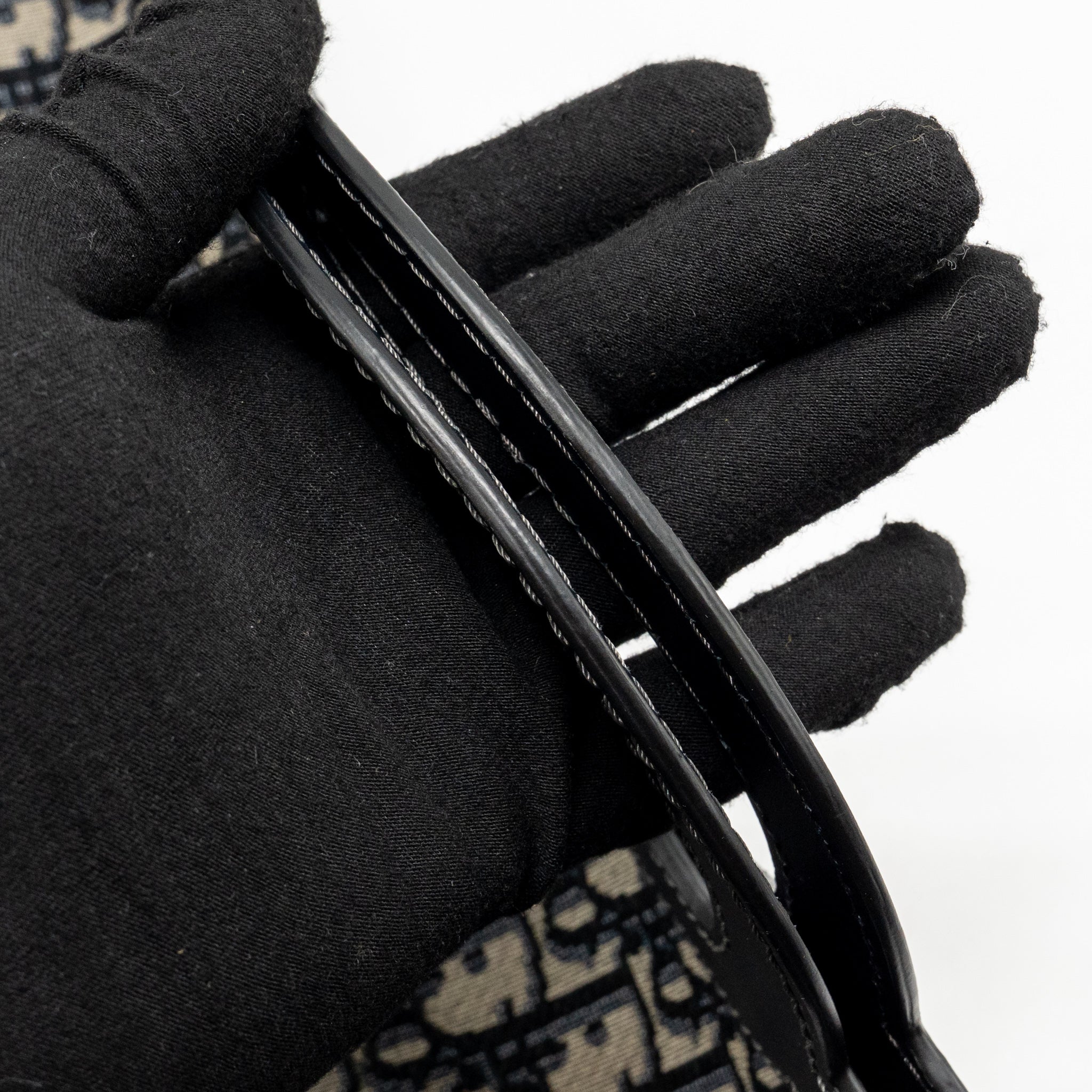 DIOR FOLDER CLUTCH OBLIQUE CANVAS/CALFSKIN BLUE GHW