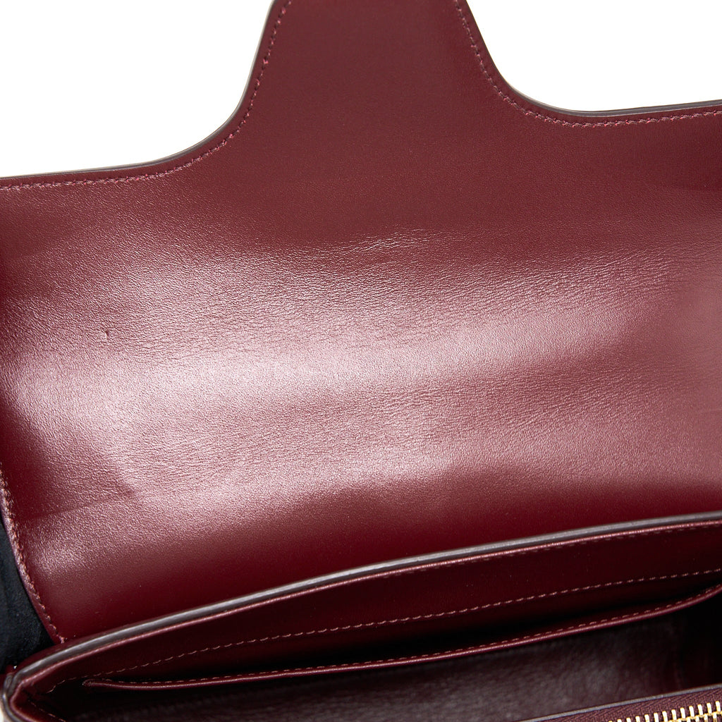 CELINE SMALL 16 BAG LIGHT BURGUNDY CALFSKIN GHW