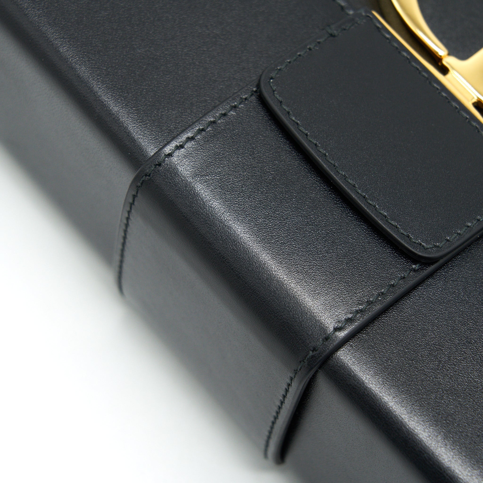 CHRISTIAN DIOR 30 MONTAIGNE SMALL BOX BAG LEATHER BLACK