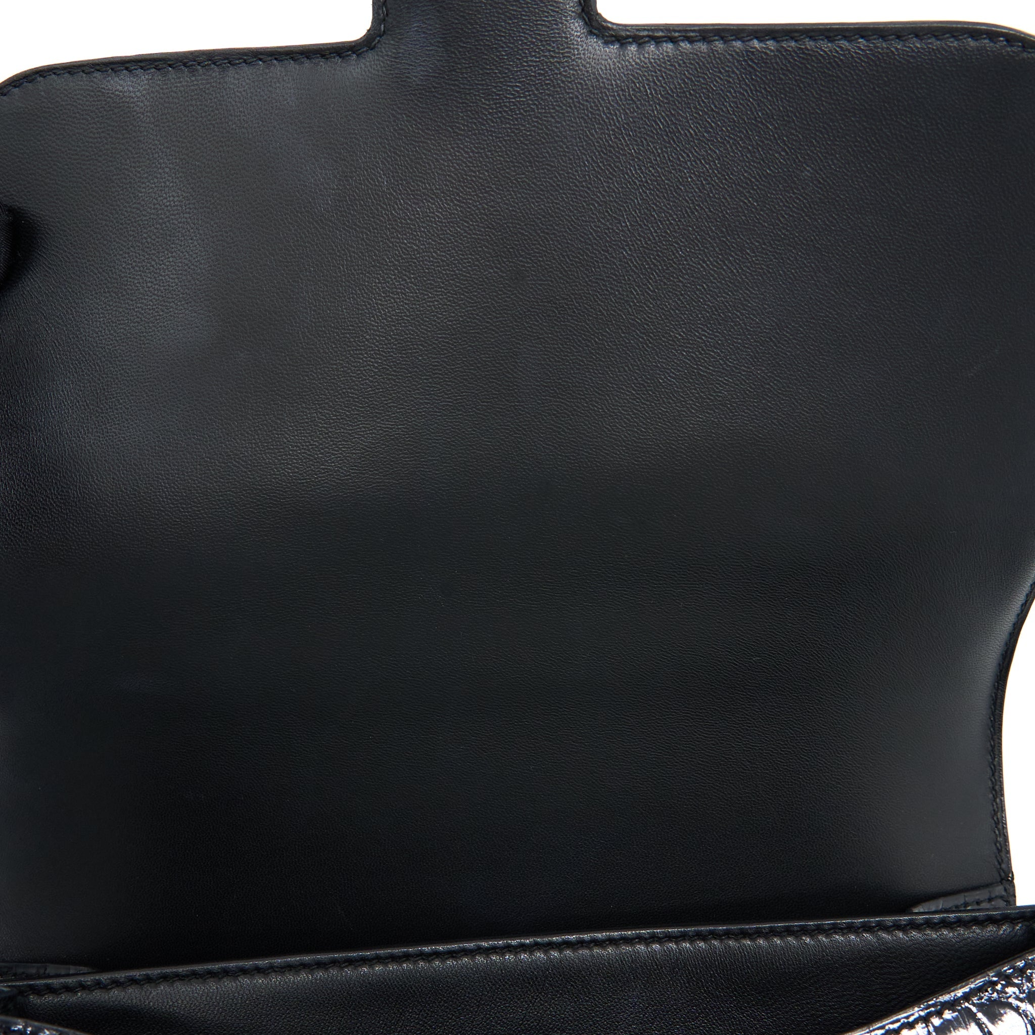 HERMES CONSTANCE 24 SHINY ALLIGATOR LEATHER BLACK GHW