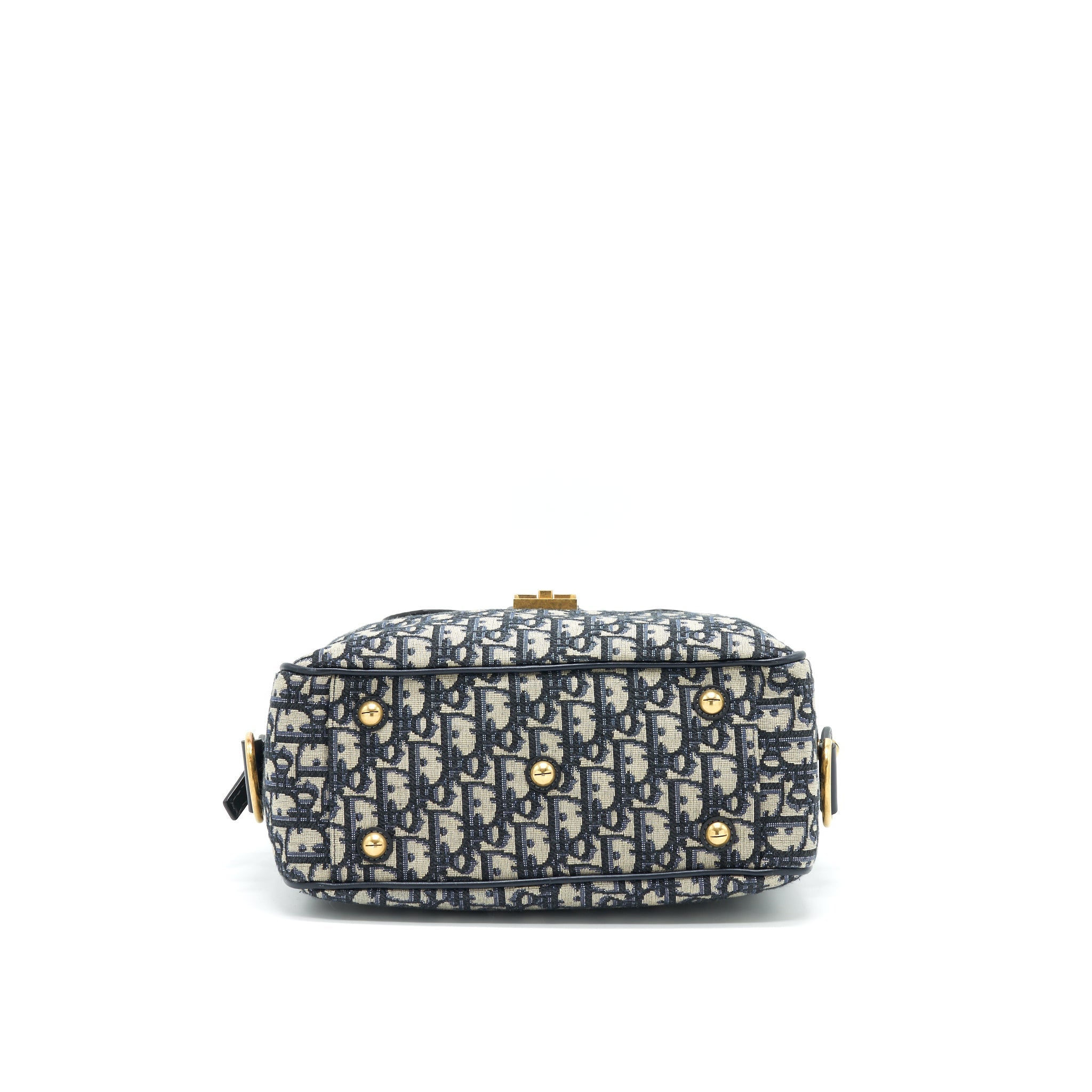 DIOR OBLIQUE COLLECTION BLUE MONOGRAM CANVAS TOTE BAG