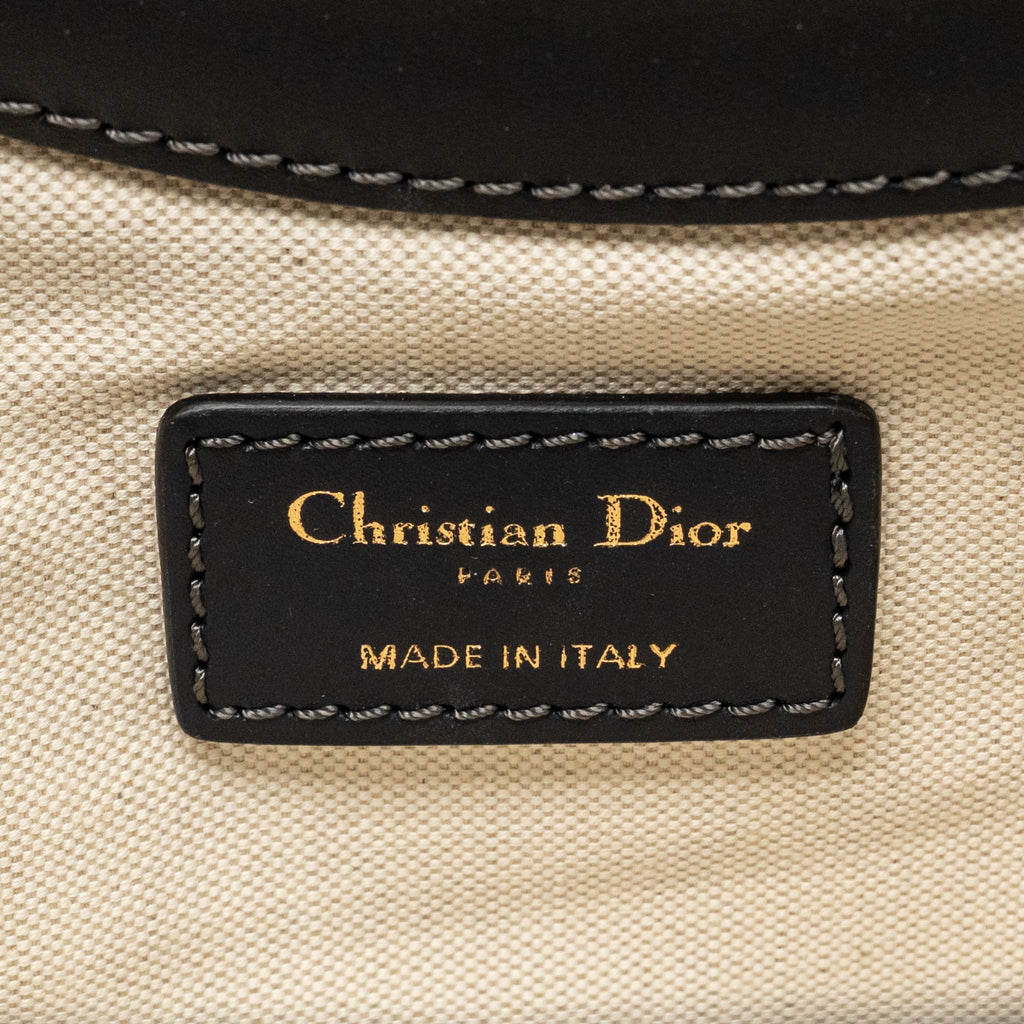 DIOR FOLDER CLUTCH OBLIQUE CANVAS/CALFSKIN BLUE GHW