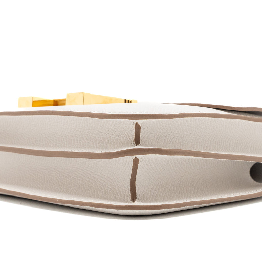HERMES MINI CONSTANCE EPSOM GRIS PALE GHW