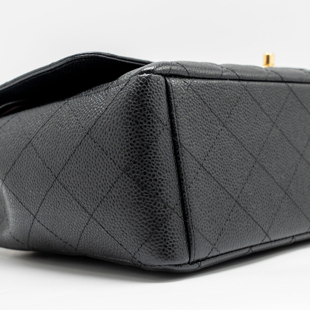 CHANEL MAXI CLASSIC DOUBLE FLAP BAG CAVIAR BLACK GHW
