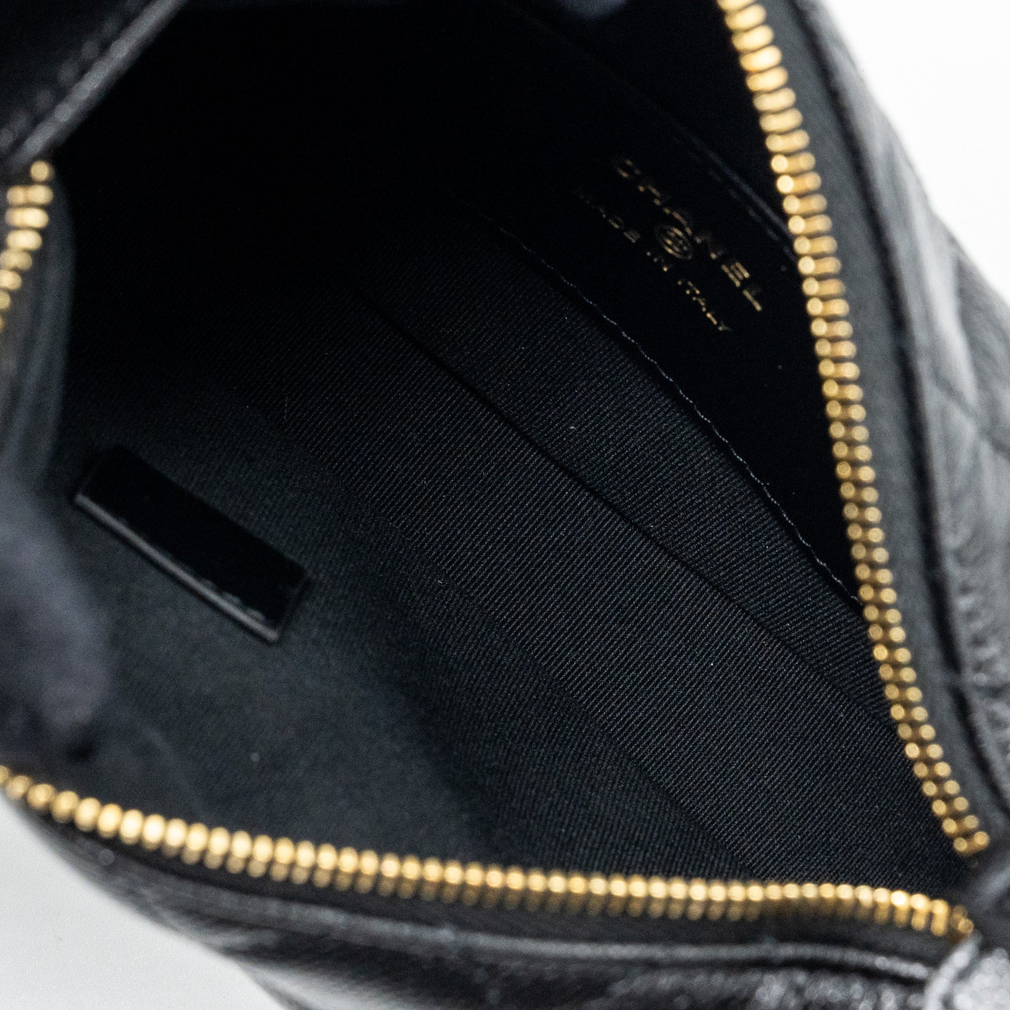 CHANEL 23B ROUND CLUTCH CAVIAR BLACK GHW (MICROCHIP)
