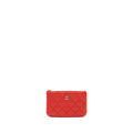 CHANEL SMALL O-CASE POUCH LAMBSKIN RED SHW