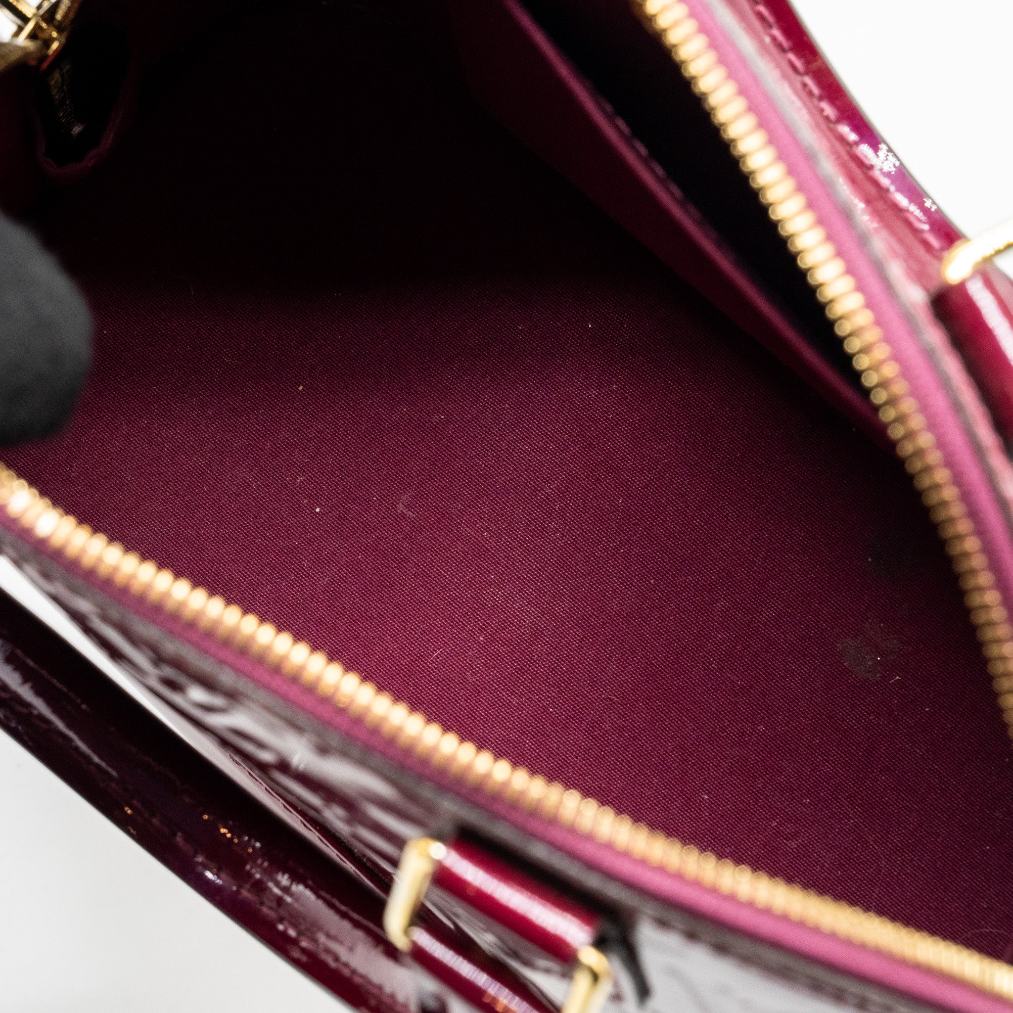 LOUIS VUITTON ALMA BB PATENT LEATHER INDIAN ROSE GHW