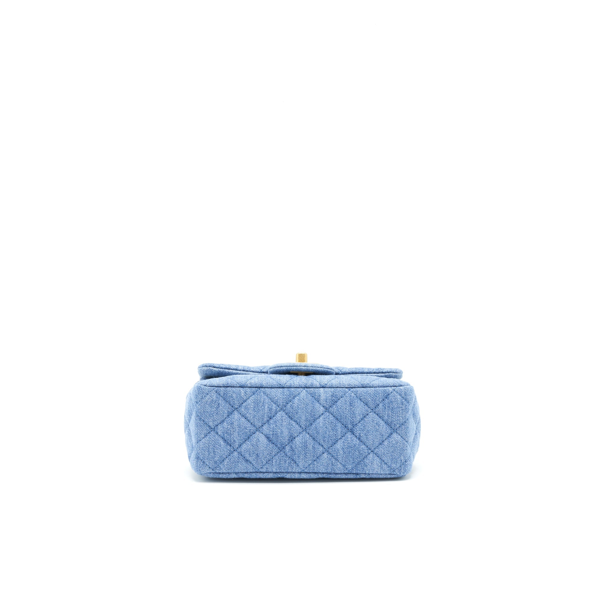 CHANEL 22C DENIM PEARL CRUSH MINI SQUARE FLAP BAG