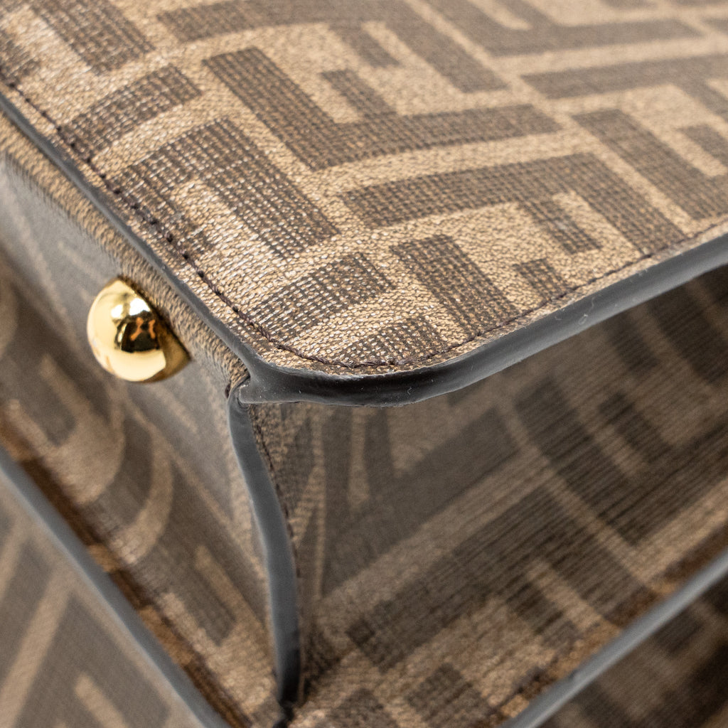FENDI PEEKABOO ISEEU ANTONIO LOPEZ ZUCCA COATED CANVAS MULTICOLOUR GHW