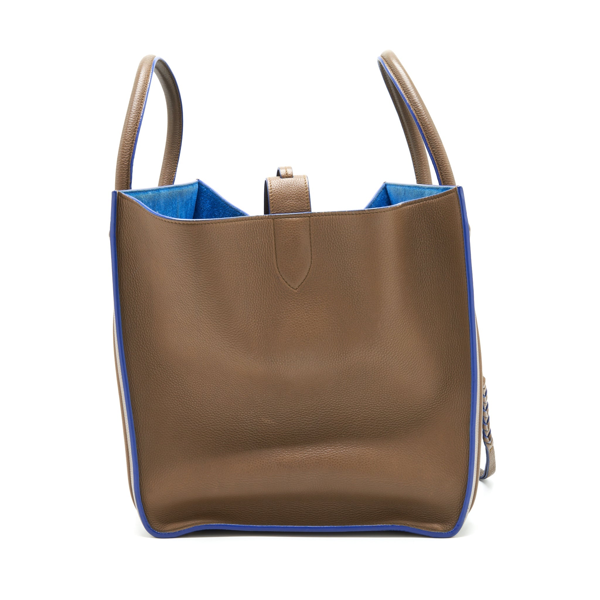 CELINE PHANTOM TOTE BAG DARK BROWN/BLUE SHW