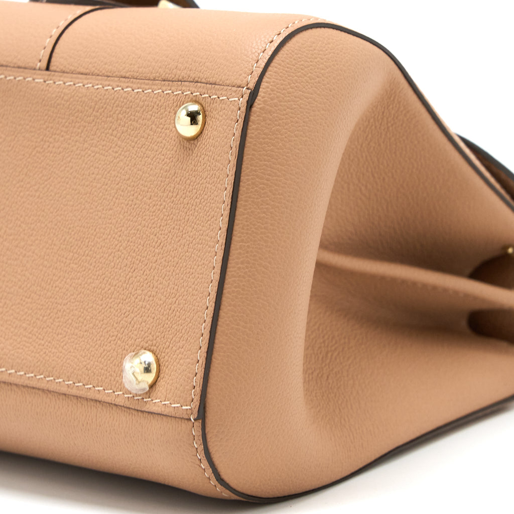 DELAUX MINI BRILLIANT CALFSKIN BEIGE LGHW
