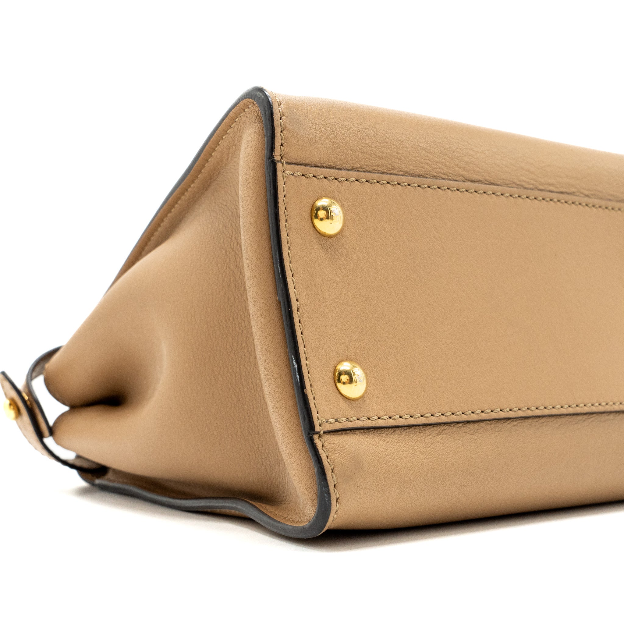 FENDI MEDIUM PEEKABOO CALFSKIN TOBACCO MULTICOLOUR HARDWARE