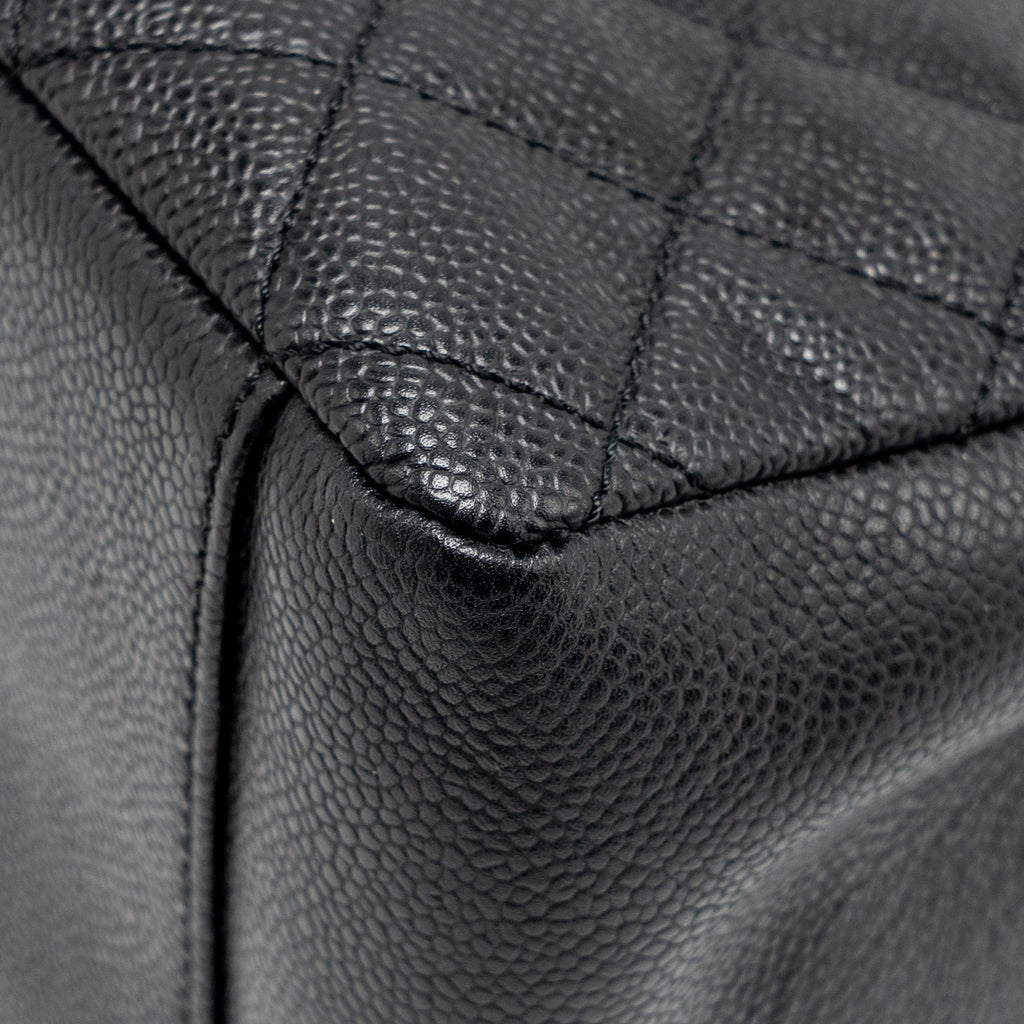 CHANEL GRAND SHOPPING TOTE BAG CAVIAR BLACK GHW