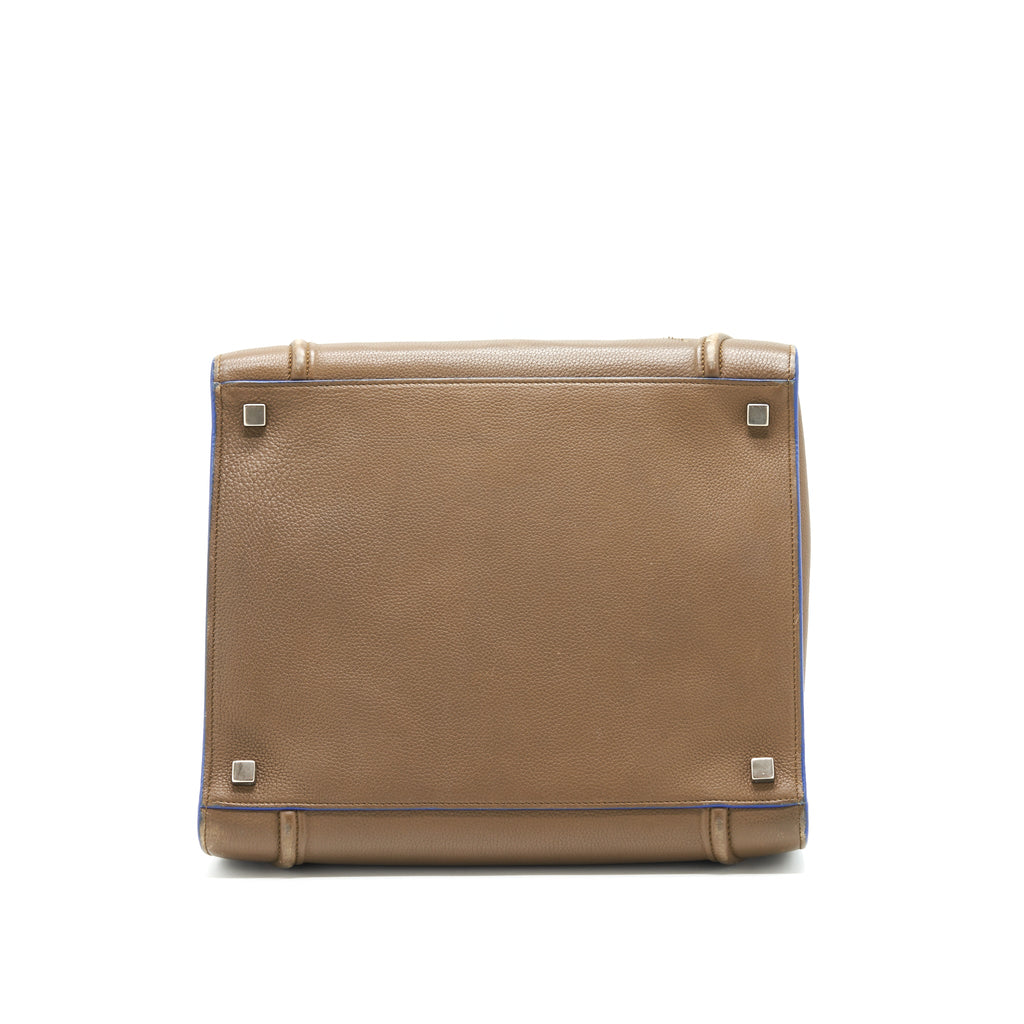 CELINE PHANTOM TOTE BAG DARK BROWN/BLUE SHW