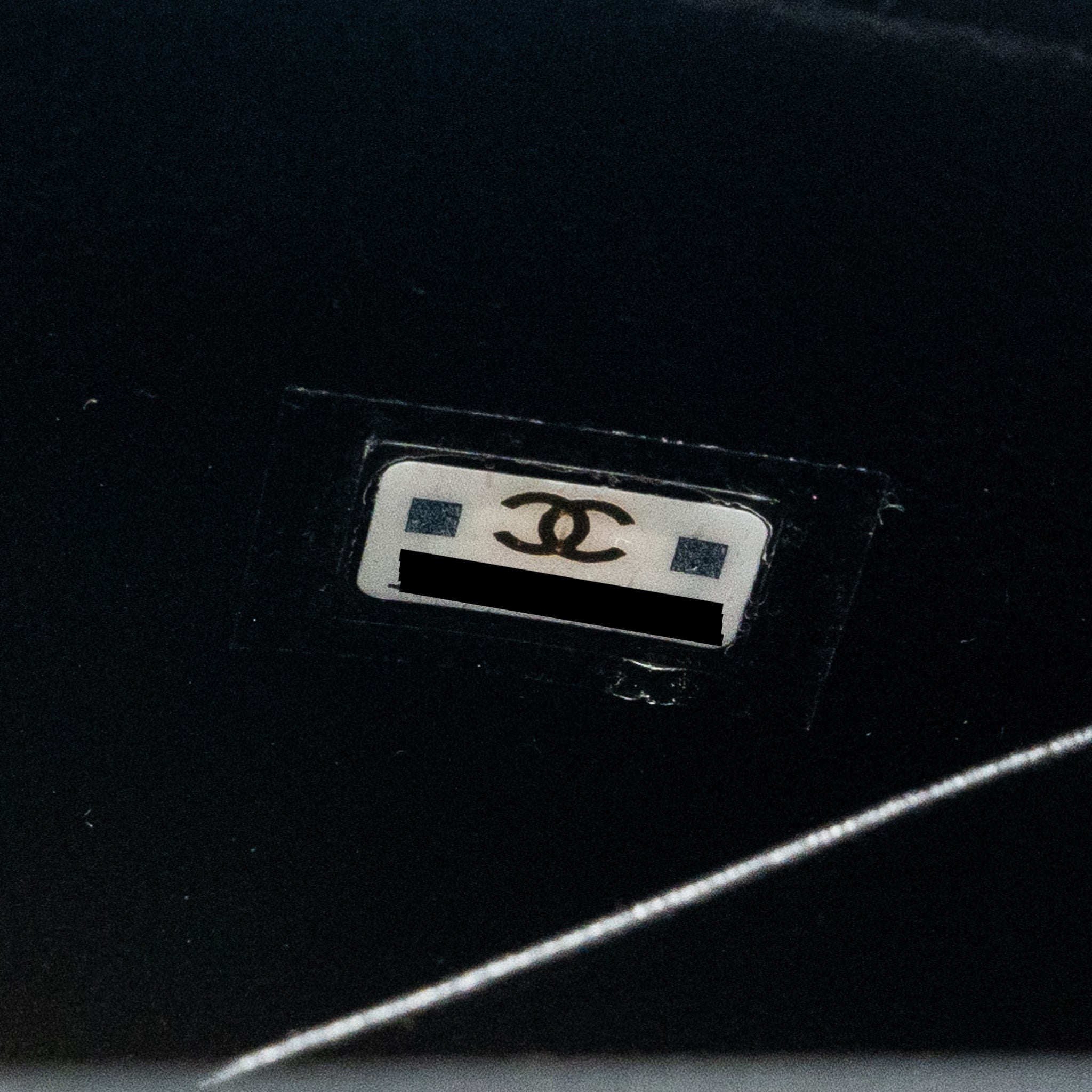 CHANEL 22B ENAMEL TOP HANDLE FLAP BAG LAMBSKIN BLACK GHW (MICROCHIP)