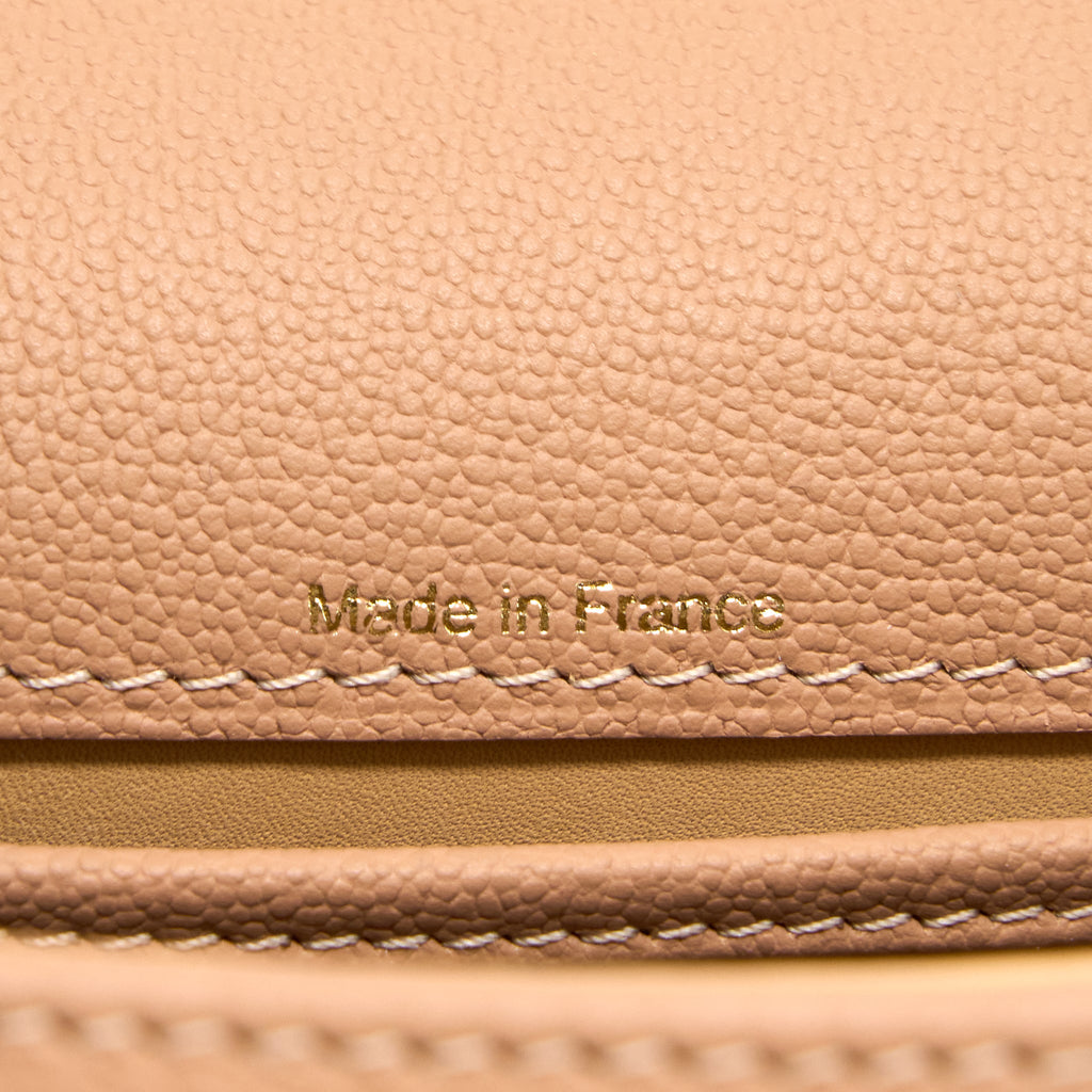 DELAUX MINI BRILLIANT CALFSKIN BEIGE LGHW