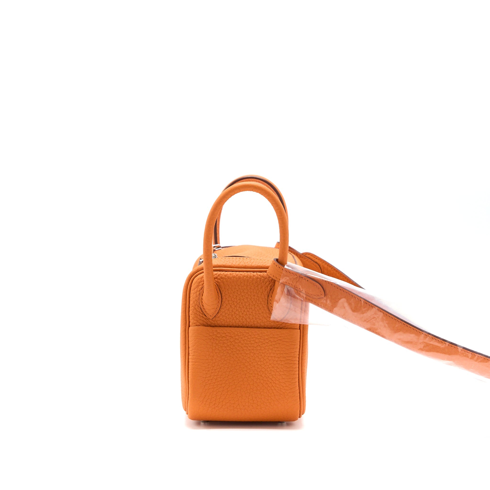 HERMES MINI LINDY CLEMENCE ORANGE SHW